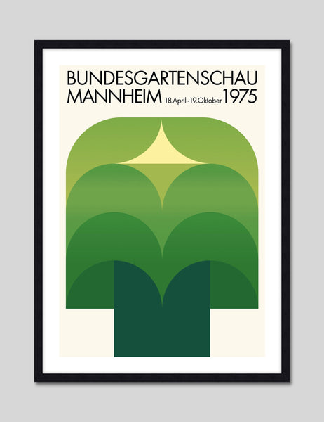 Bundesgartenschau 1975 Mid-Century Modern Poster Art Print