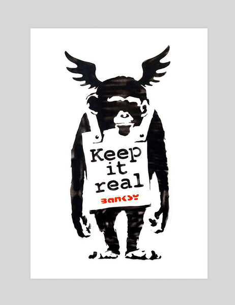 洋書 BANKSY KEEP IT REAL Banksy（バンクシー）Keep it real (Red) – WCP Reproductionを