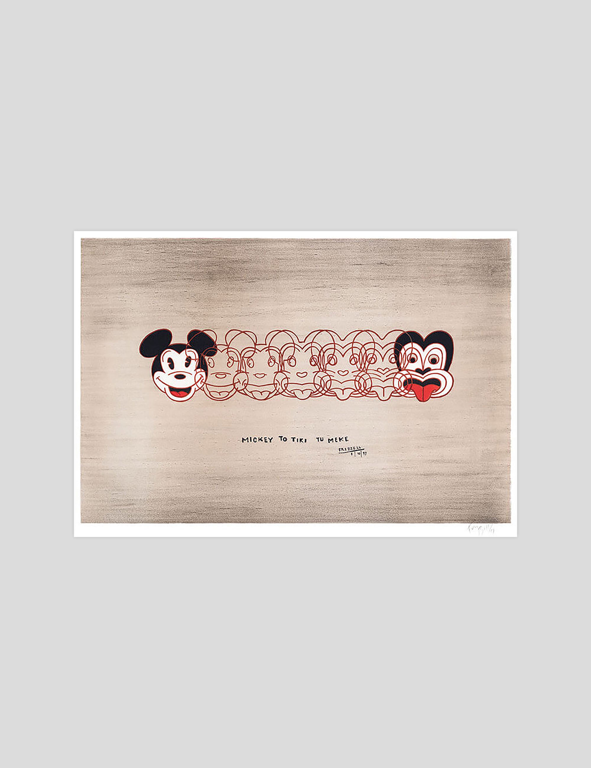 Mickey to Tiki Tu Meke Art Print by Dick Frizzell Art Print | Pop