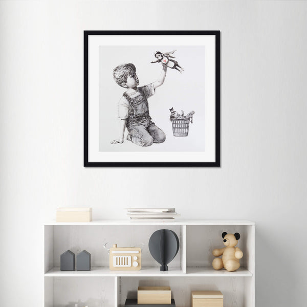 肉筆☆油絵☆700ミリ②『game changer』/Banksy/模写