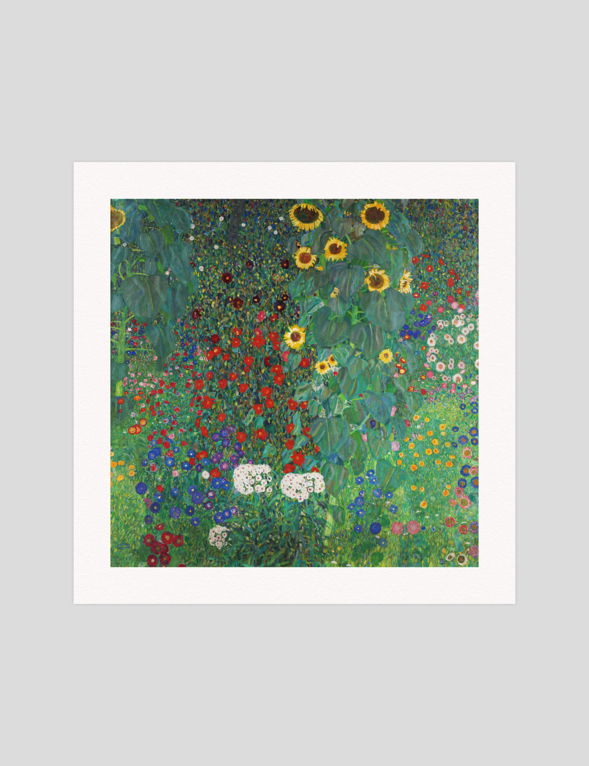 Farm Garden With Sunflowers Art Print by Gustav Klimt | Pop Motif