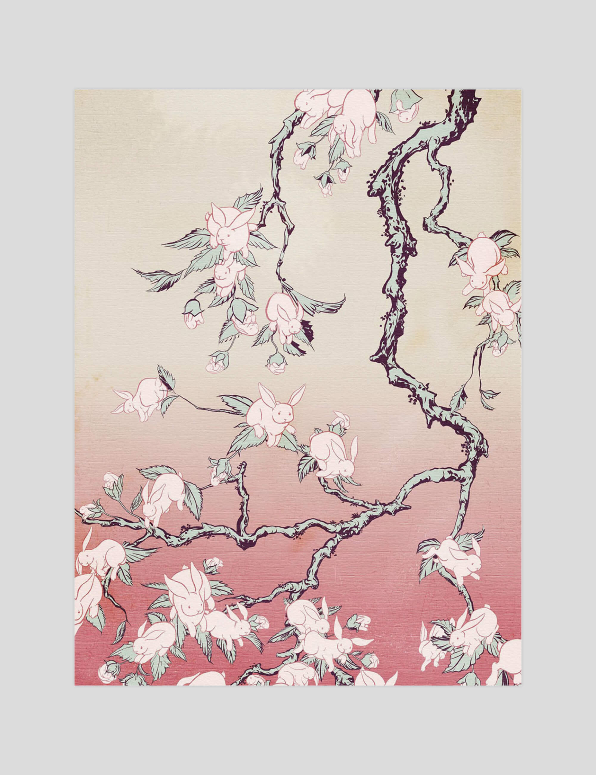 Bunny Blossom Art Print by Kozyndan | Pop Motif