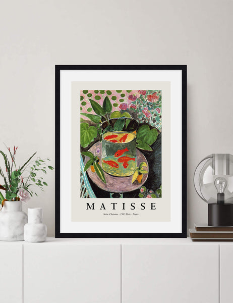 Henri Matisse 【gold fish】　高精細刷特別額装品 Goldfish, 1911 by Henri Matisse - 20 X 28 Inches (Art Print