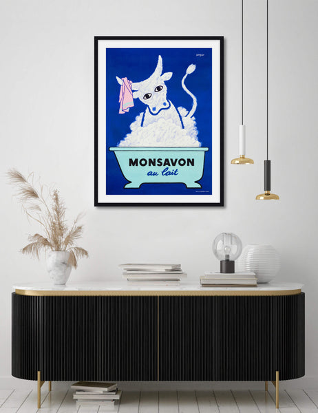 サヴィニャック・MONSAVON au lait オリジナルリトグラフ１９４９年 MONSAVON au lait / Raymond Savignac - MID-Century MODERN