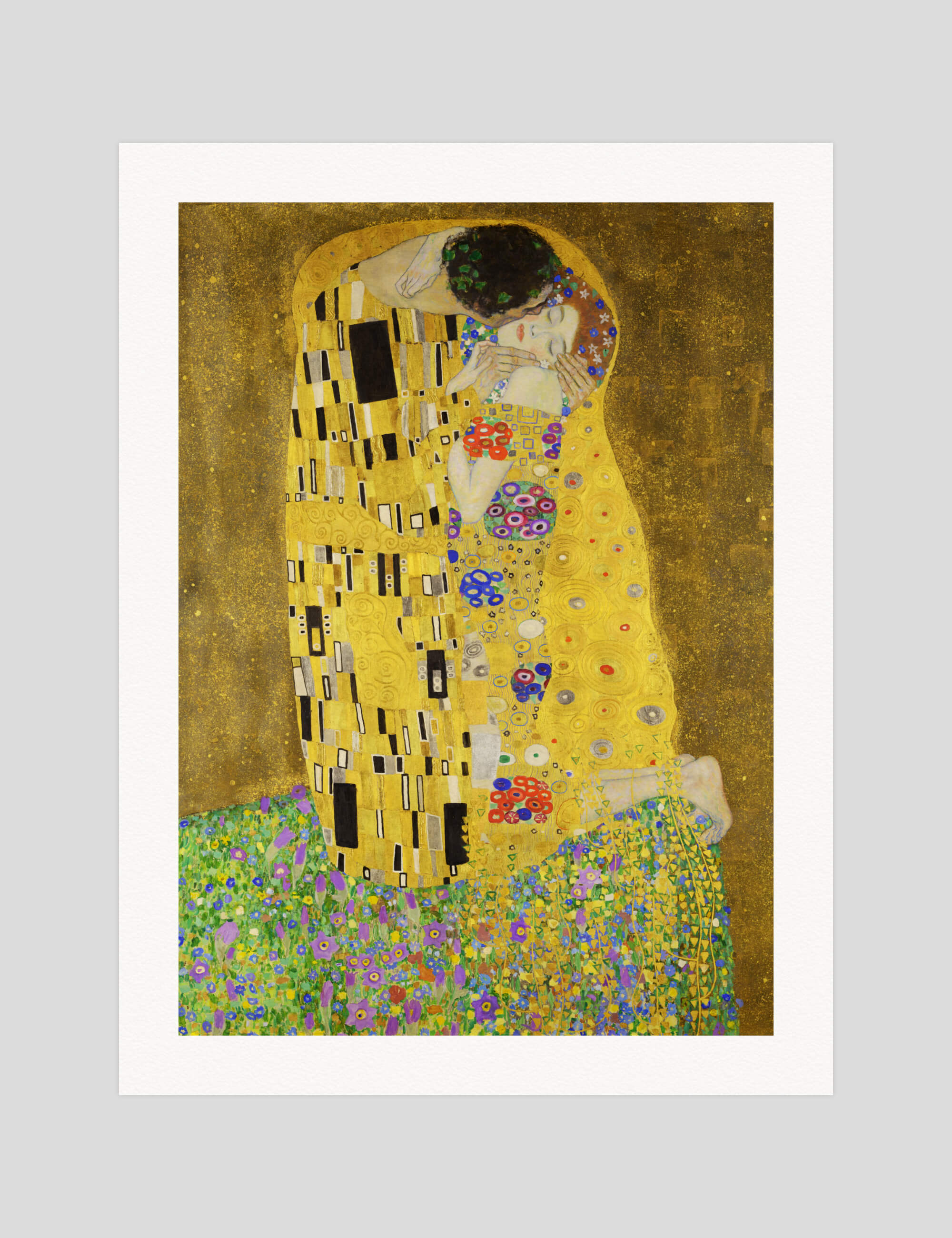Gustav Klimt 接吻 アートプリント 約60cm x 50cm the-kiss-portrait-gustav-klimt