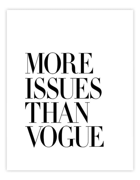 More Issues Than Vogue - What does it mean?