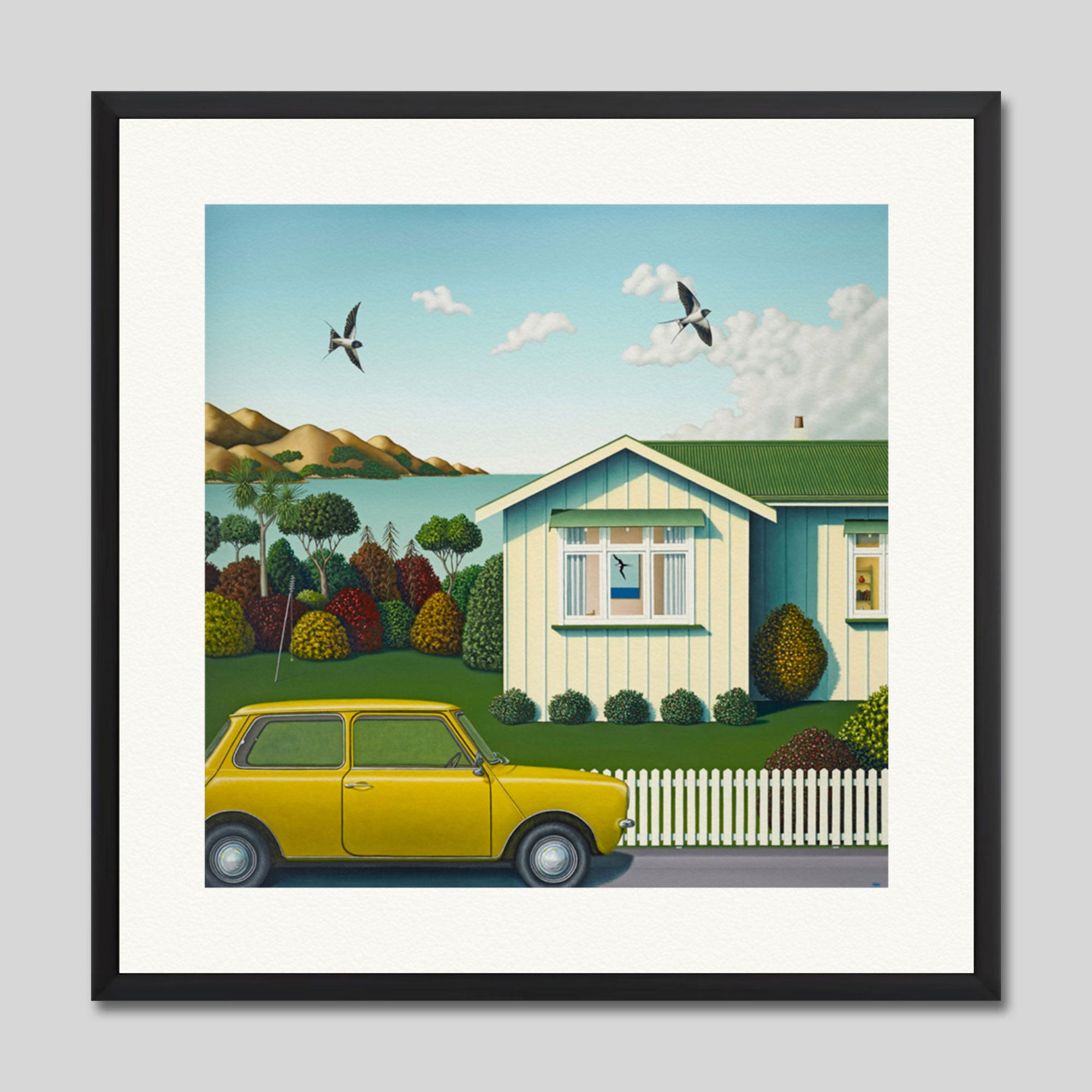 1979 Bach With Mini by Hamish Allan Art Print in Black Frame
