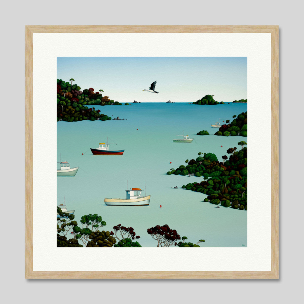 47 Degrees South by Hamish Allan Art Print in Natural Frame
