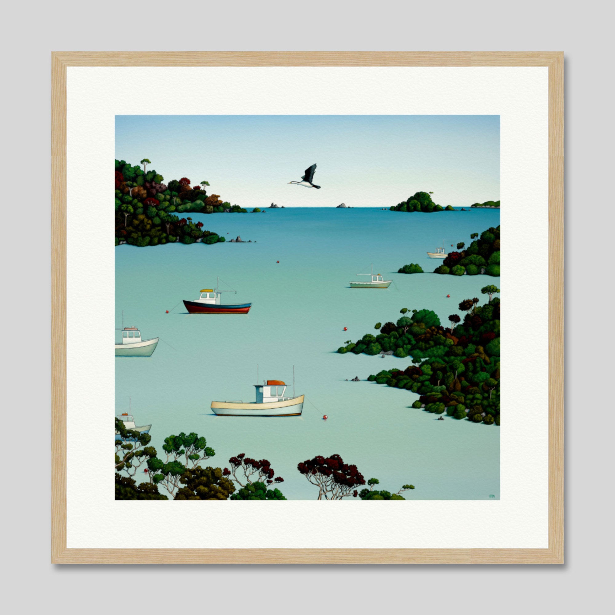 47 Degrees South by Hamish Allan Art Print in Natural Frame