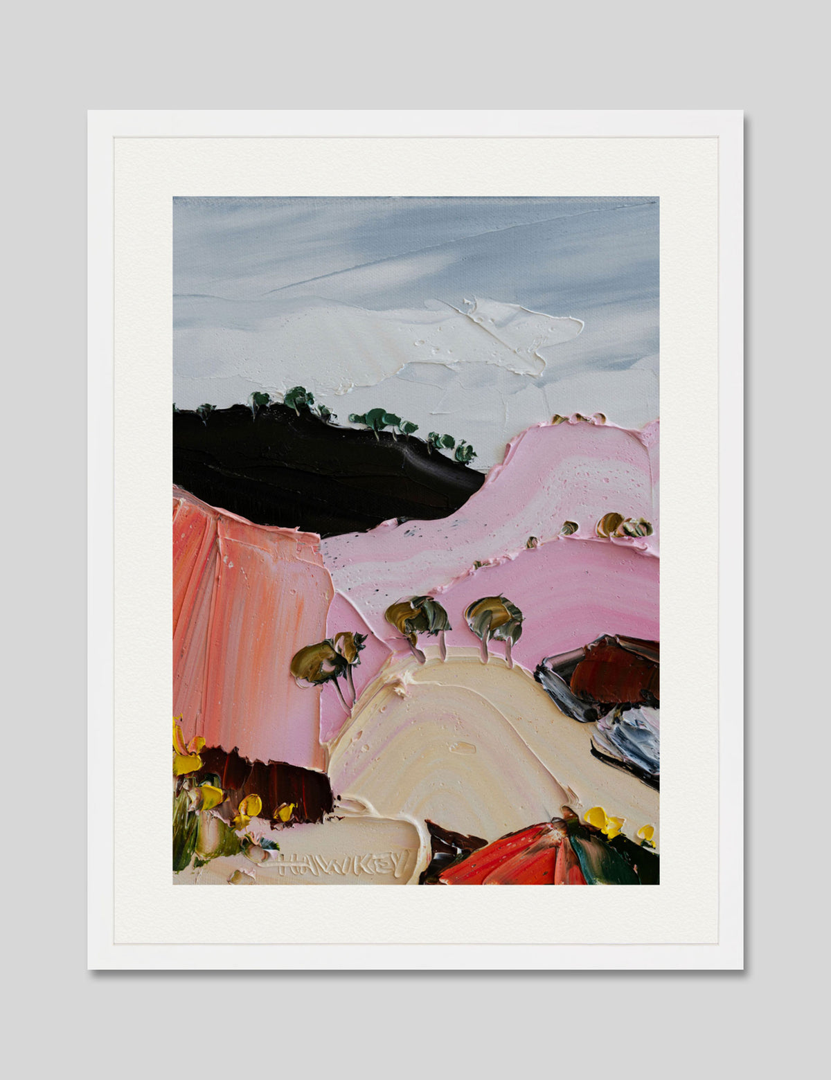 A Little While Longer by Angela Hawkey Art Print in White Frame