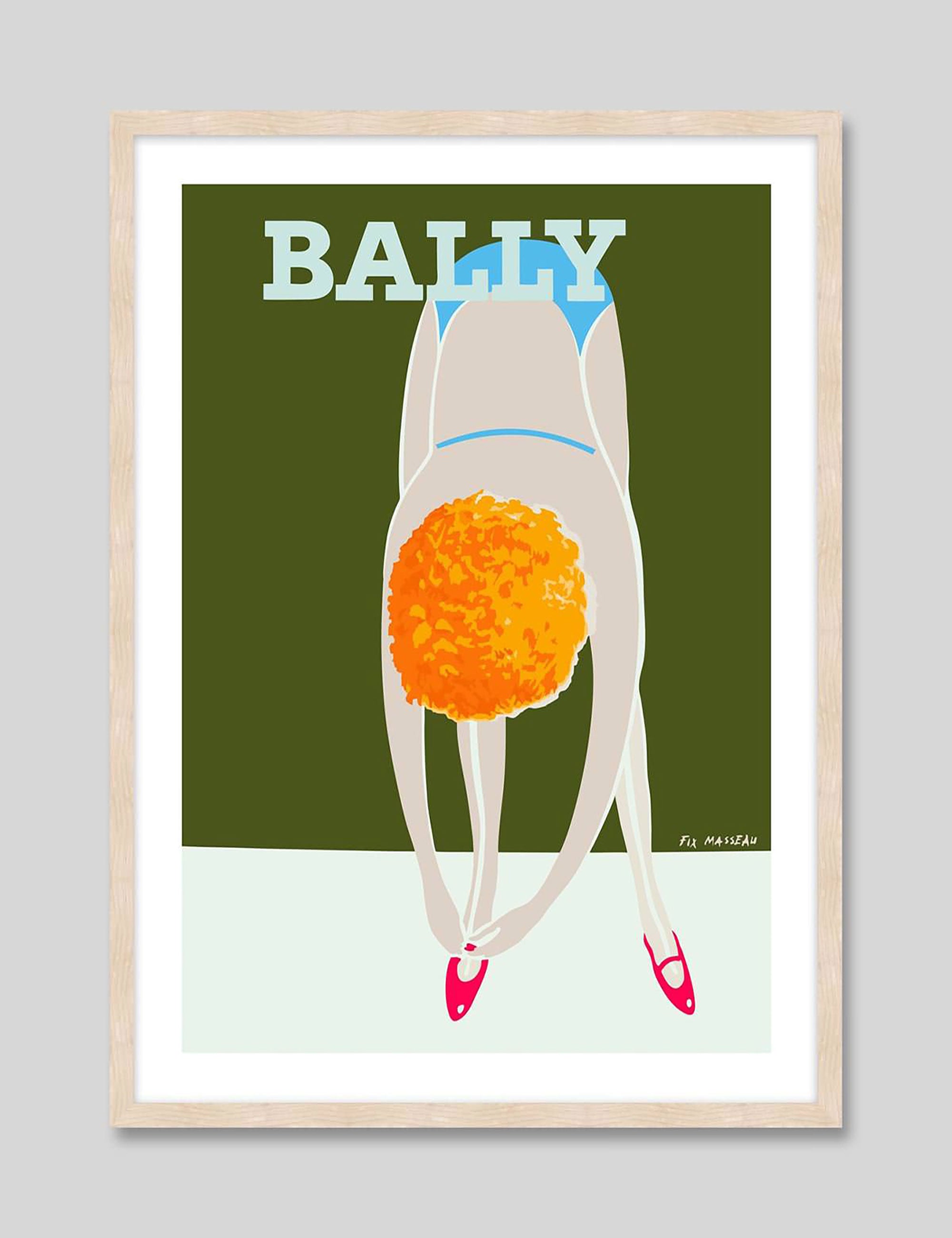 Bally Ballerina Vintage Poster by Pierre Fix Masseau Pop Motif