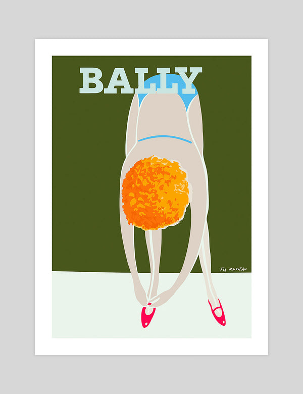 Bally Ballerina Vintage Poster by Pierre Fix Masseau Pop Motif