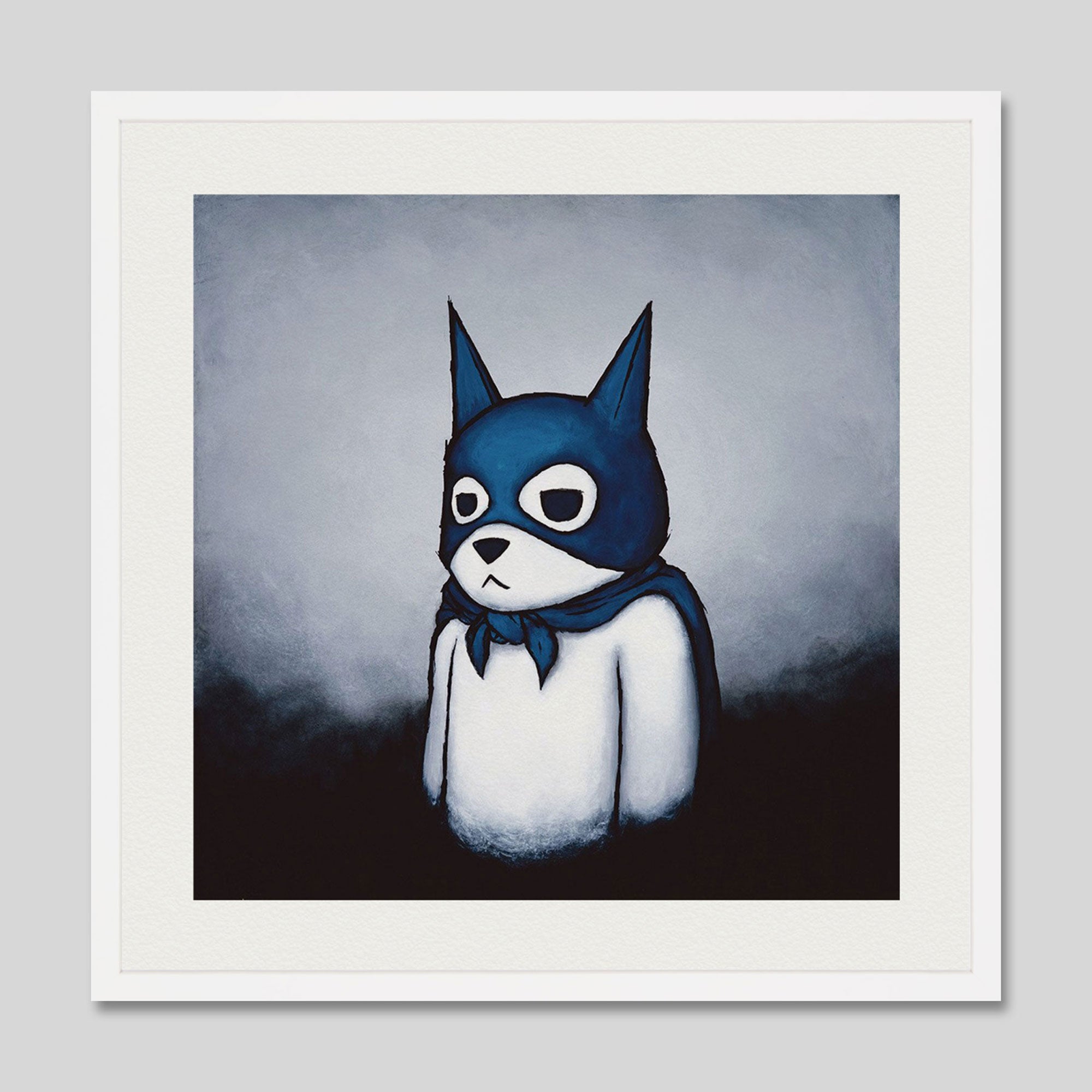 Bat Bear by Luke Chueh Art Print in White Frame