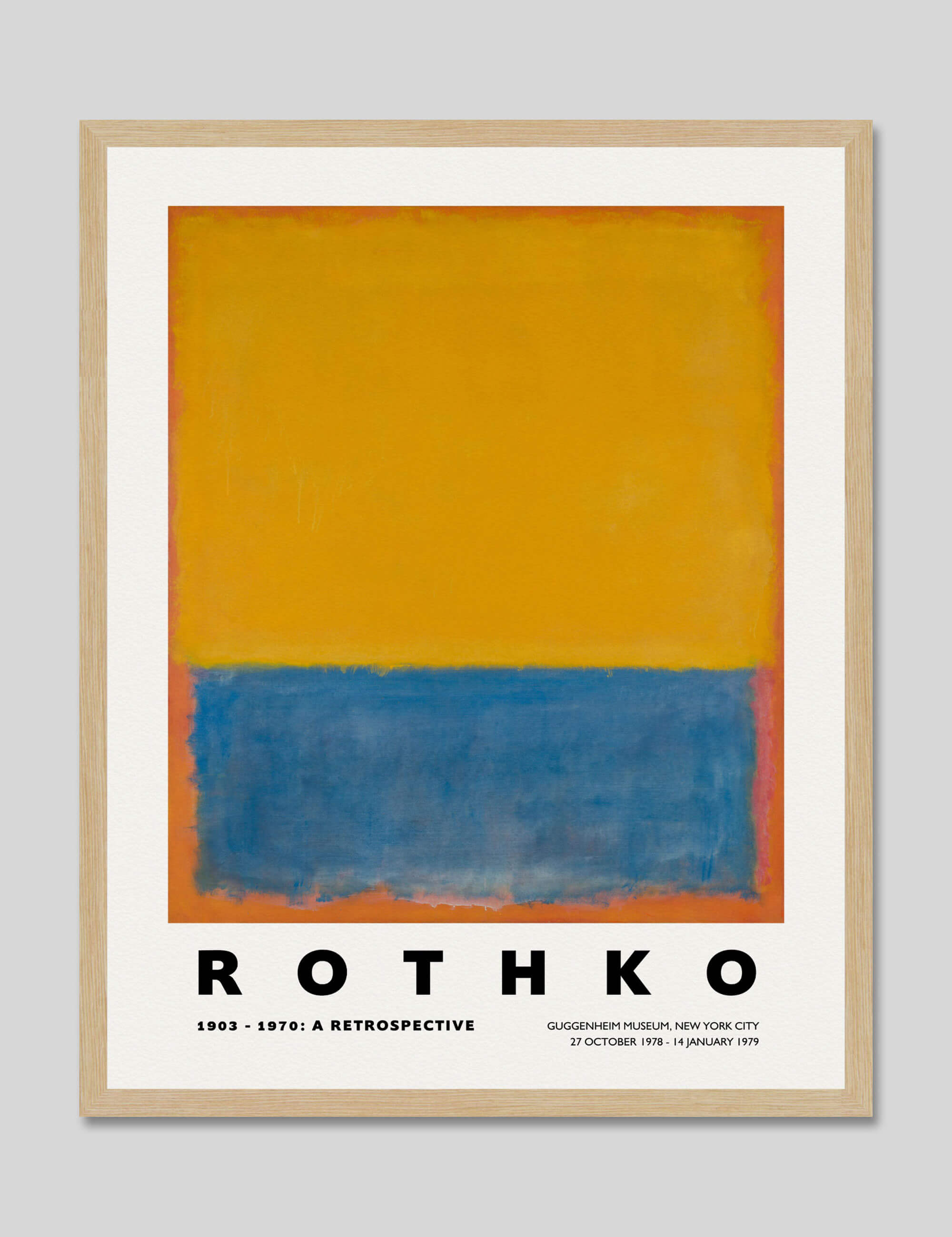 Yellow Blue & Orange Art Print by Mark Rothko | Pop Motif
