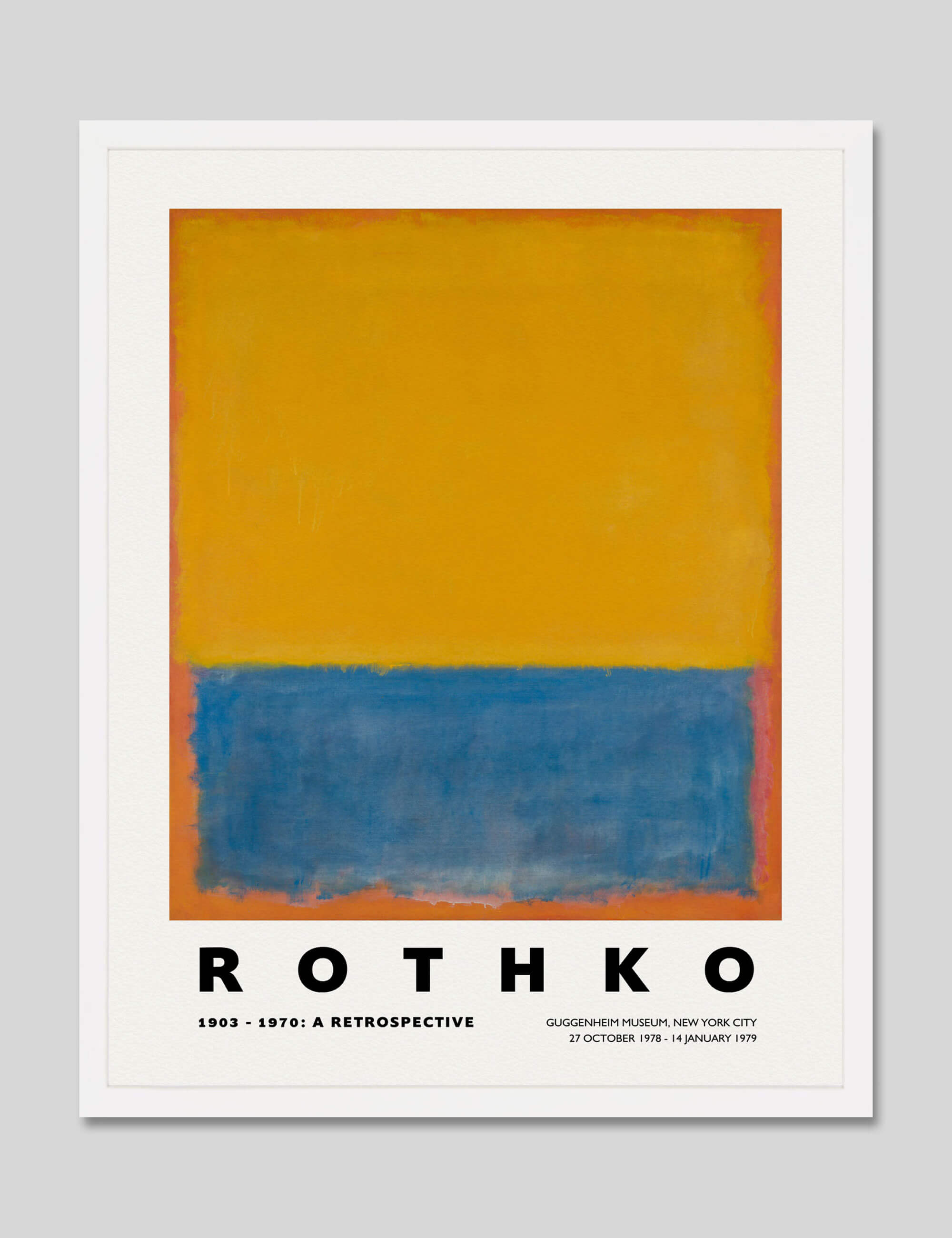Yellow Blue & Orange Art Print by Mark Rothko | Pop Motif