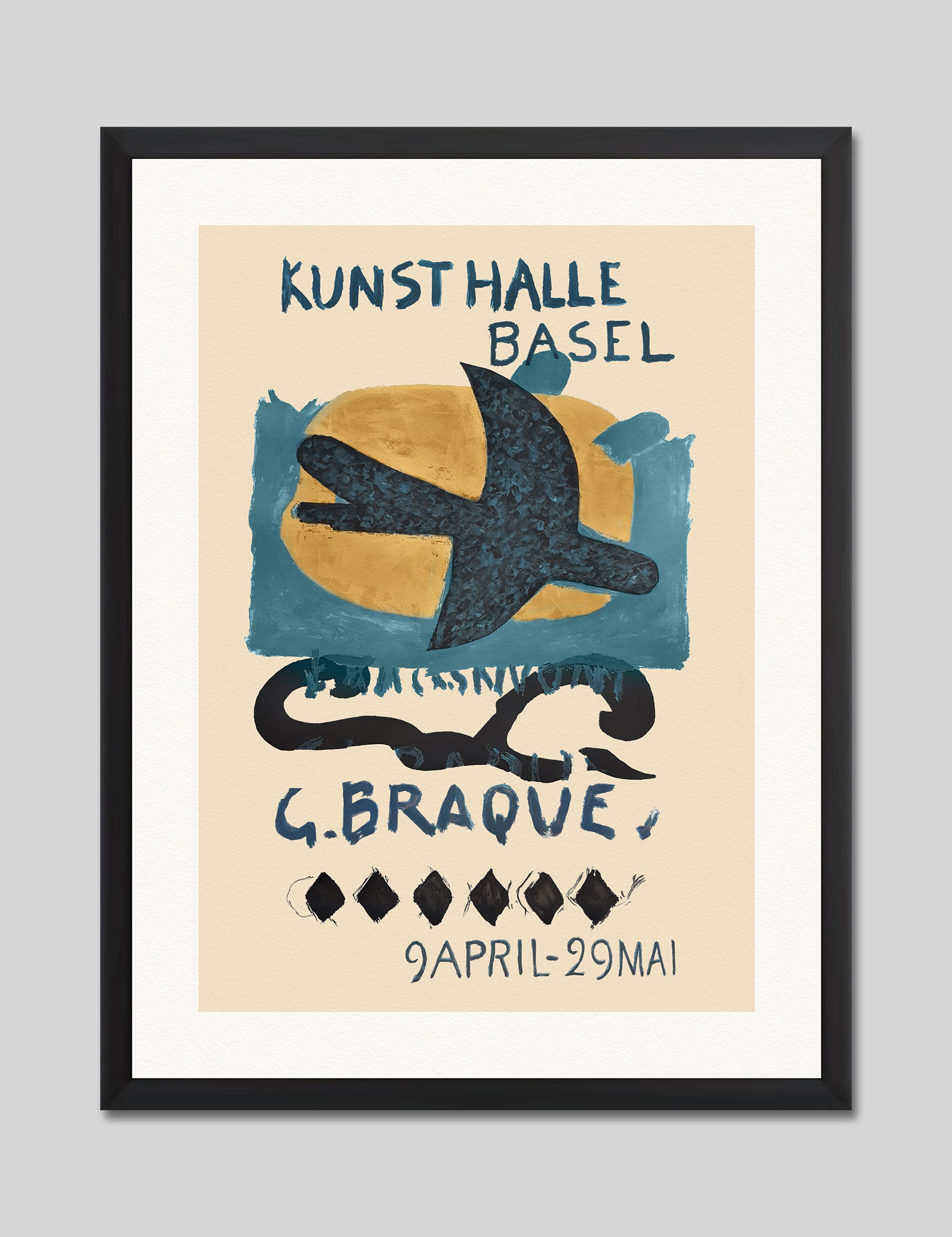 Kunst Halle Basel by Georges Braque Art Print in Black Frame
