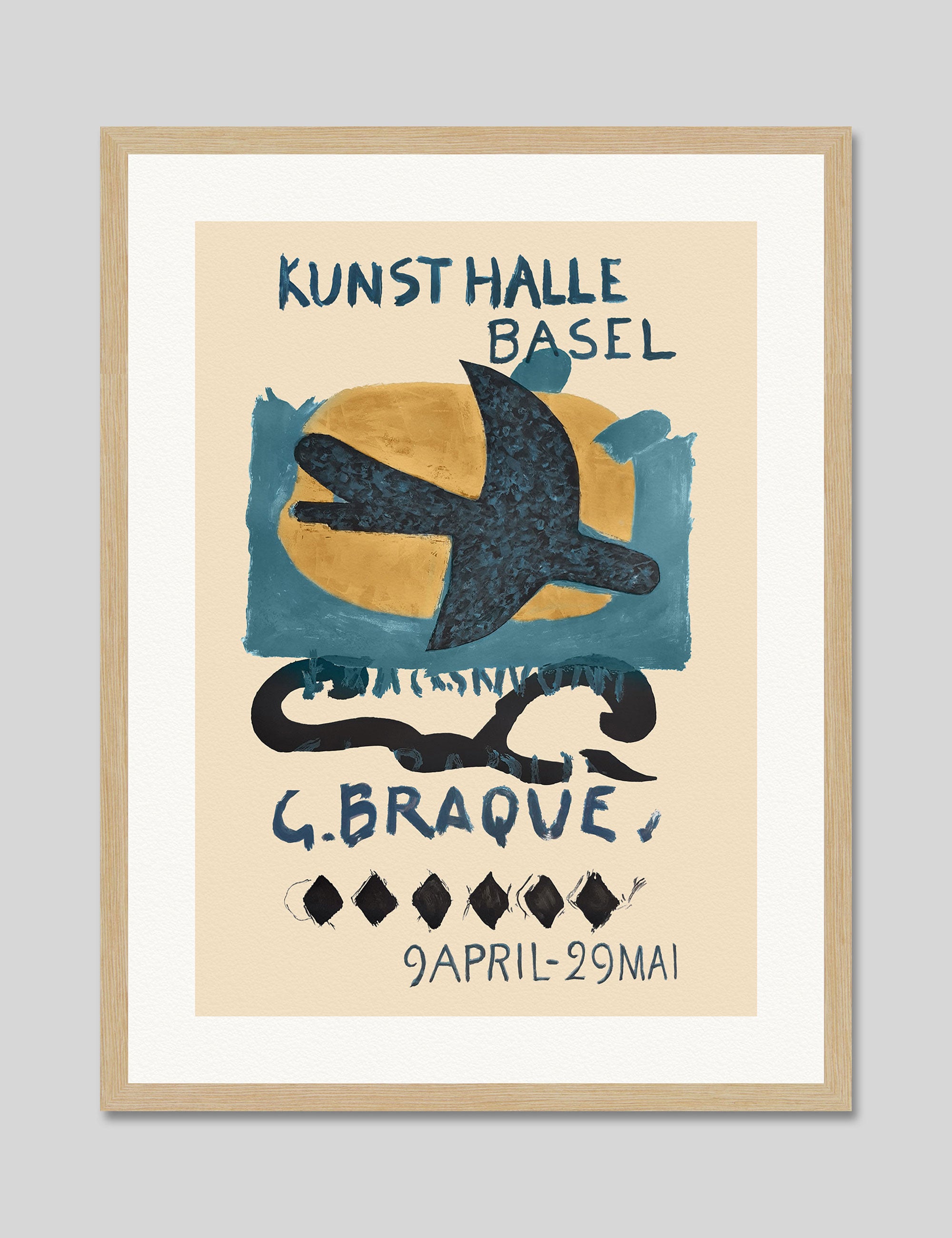 Kunst Halle Basel by Georges Braque Art Print in Natural Frame
