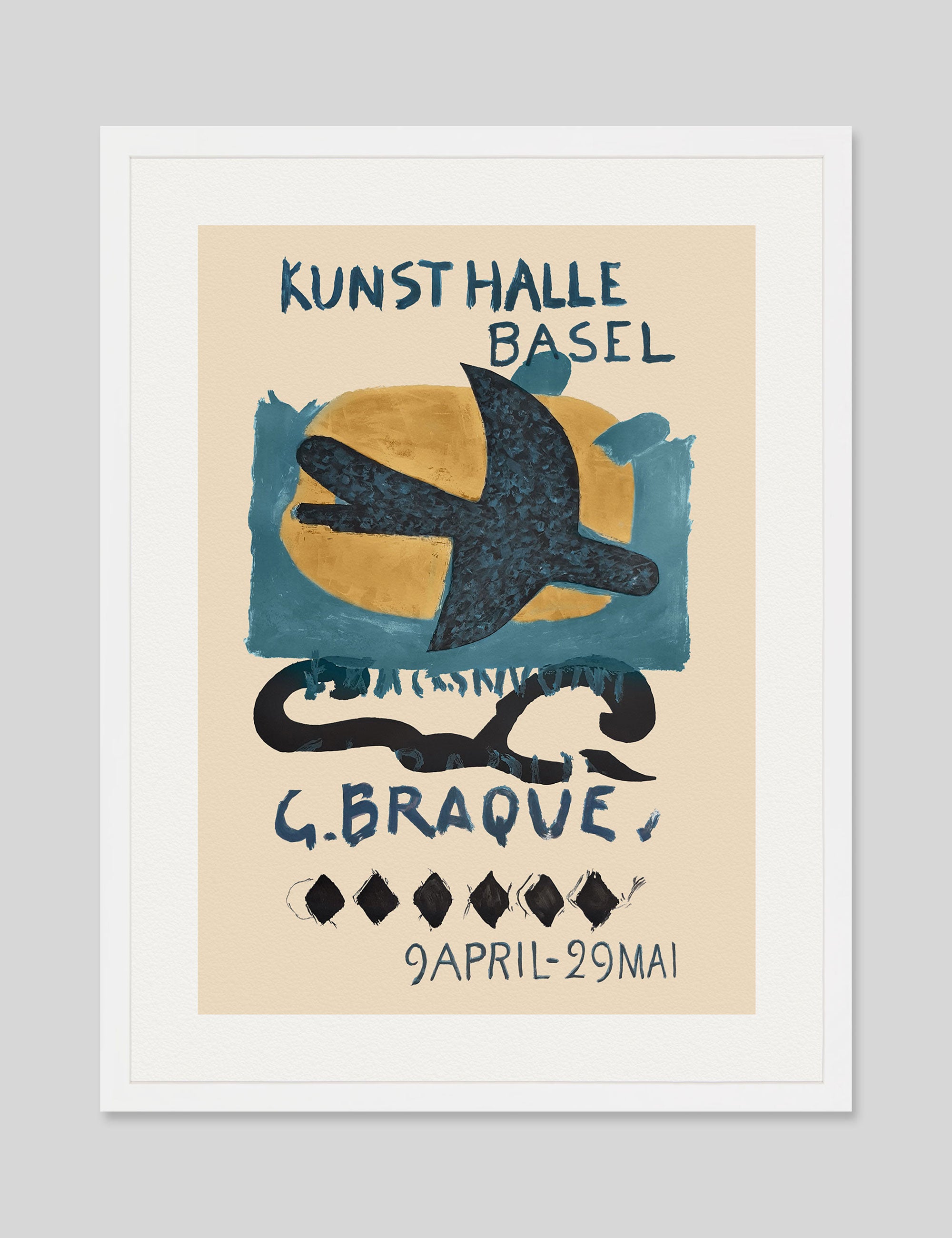 Kunst Halle Basel by Georges Braque Art Print in White Frame