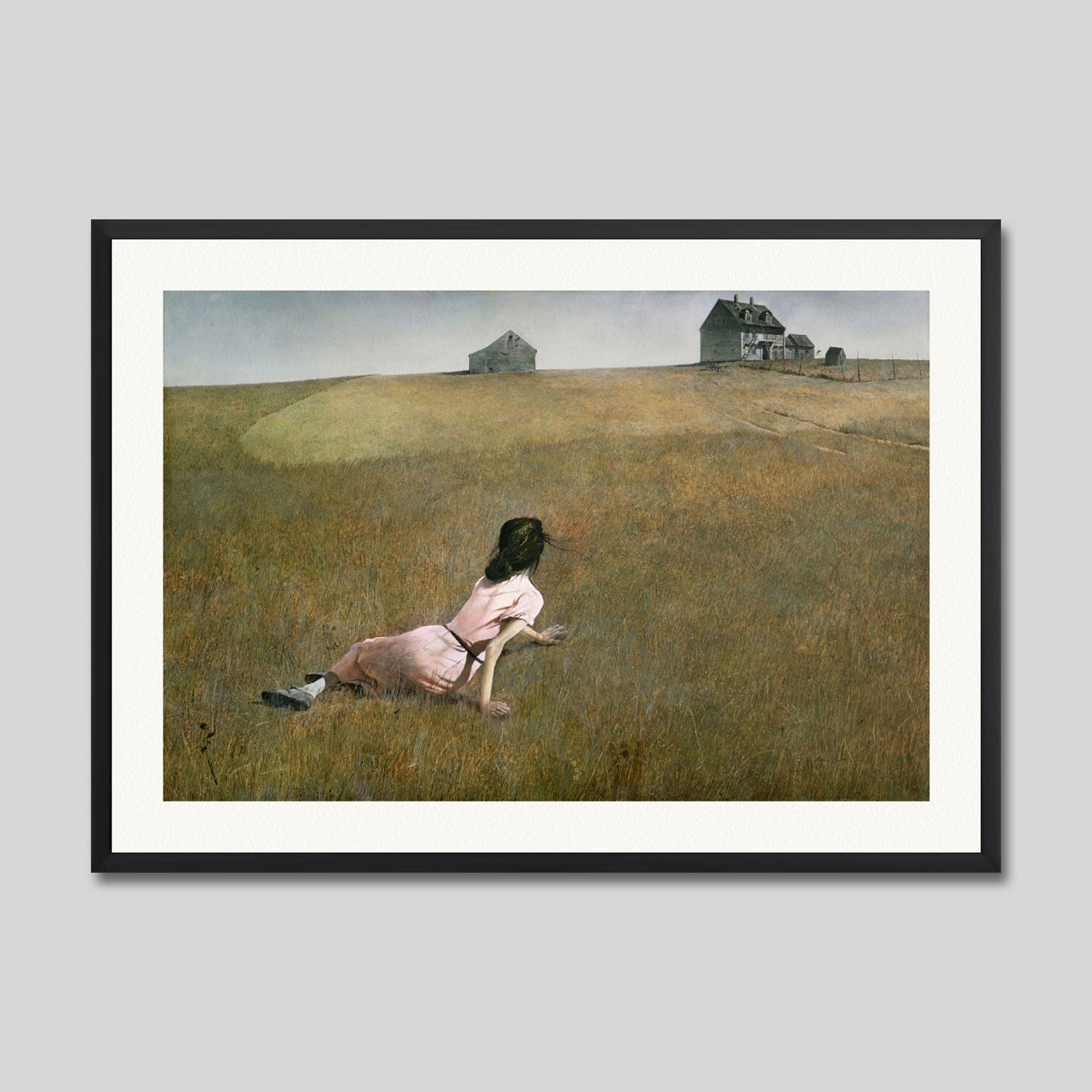 Christina's World by Andrew Wyeth Art Print in Black Frame