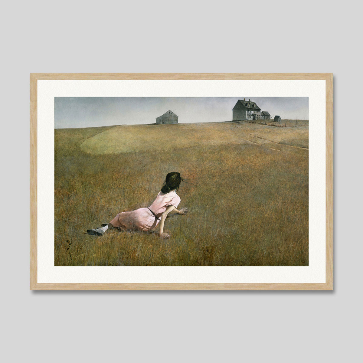 Christina's World by Andrew Wyeth Art Print in Natural Frame