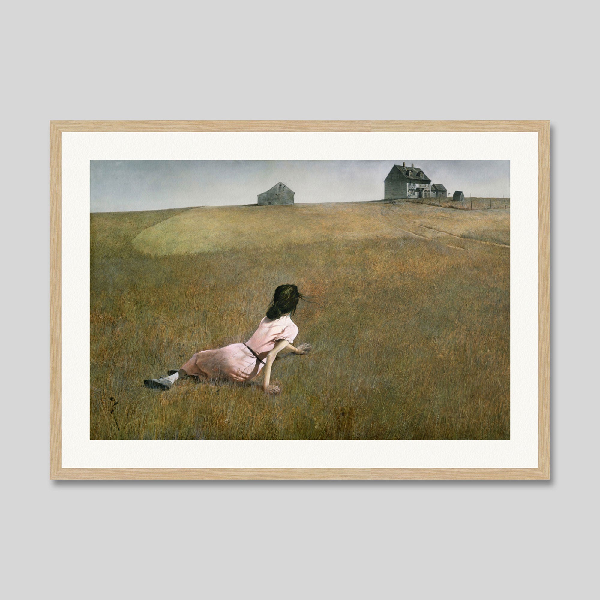 Christina's World by Andrew Wyeth Art Print in Natural Frame