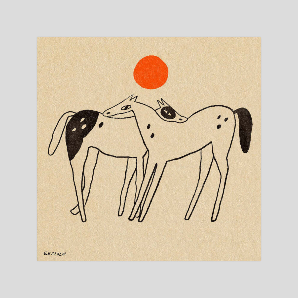 Eniko Eged You And Me gallery quality art print produced using 100% cotton rag textured art paper and pigment based archival inks in New Zealand.