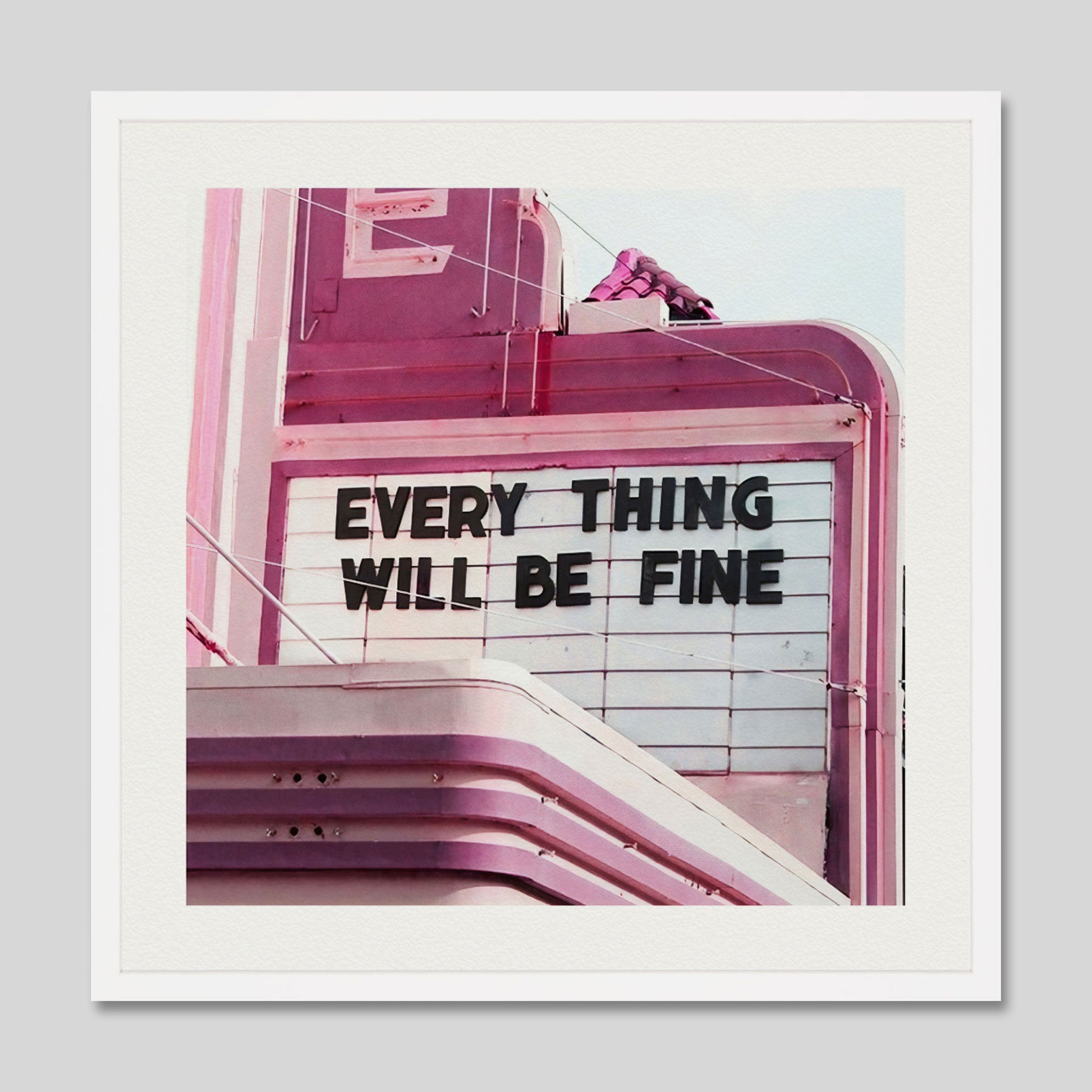 Everything Will Be Fine by Wanker & Wanker Art Print in White Frame