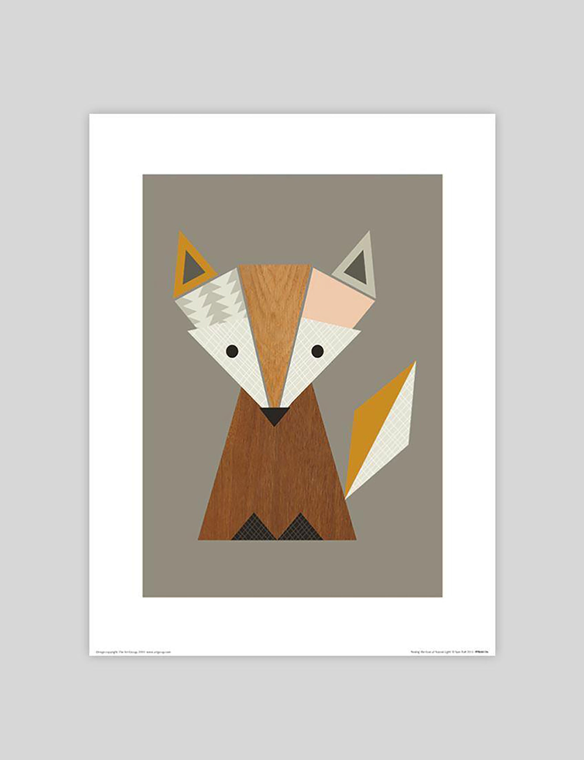 Geometric Fox by Lyndy Hants Art Print