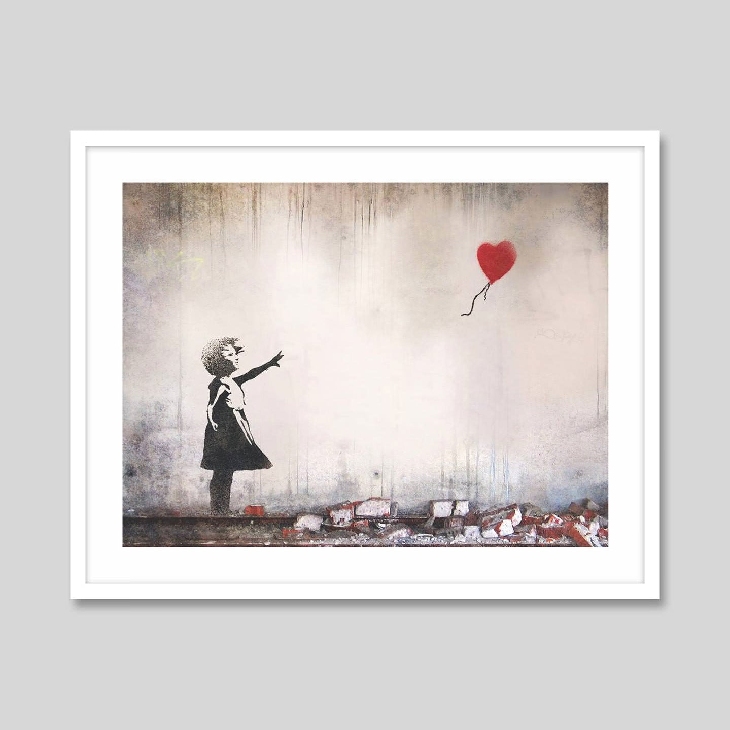 Banksy - Girl with balloon PINK WCP COA付 Banksy Girl With Balloon (pink) (Signed Print) 2004 | For Sale