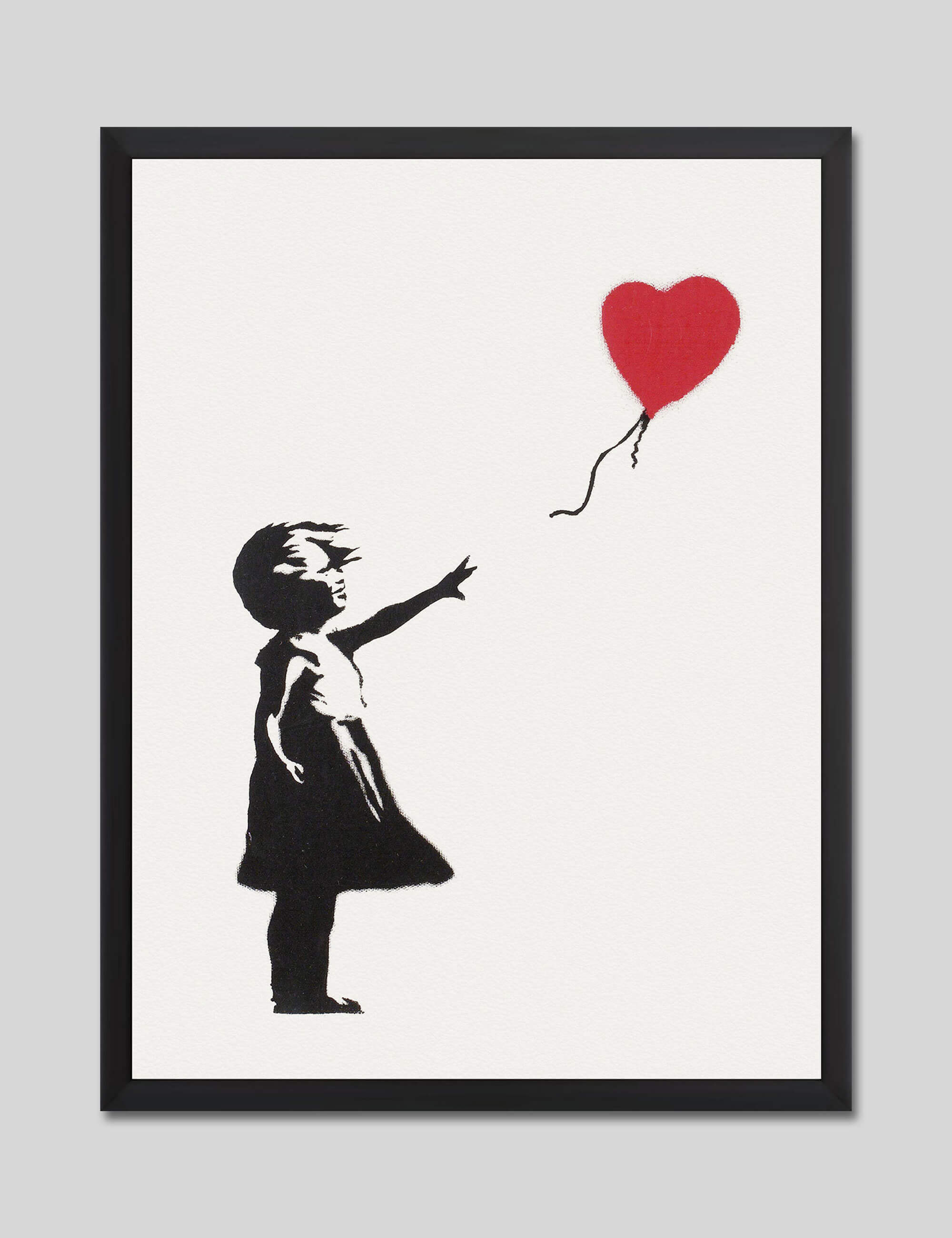 Adam Lister Banksy Baloon Girl ジークレープリント Girl With Balloon (Portrait) Art Print | Pop Motif