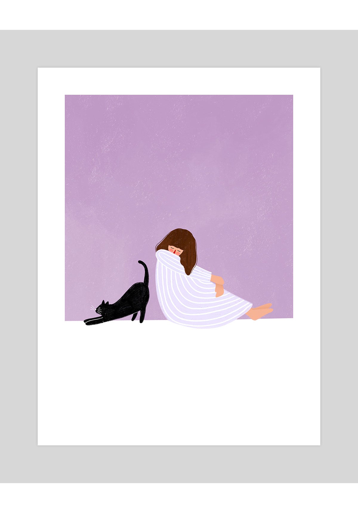 Girl and Cat by Bea Muller Art Print