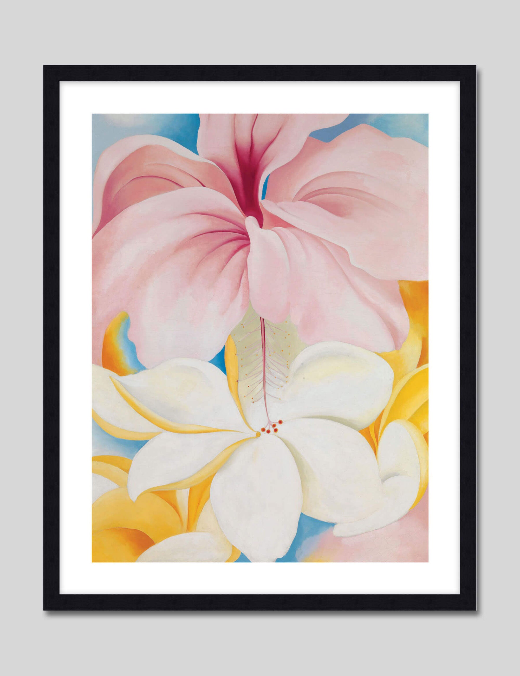 Hibiscus with Plumeria by O’Keeffe Art Print Pop Motif