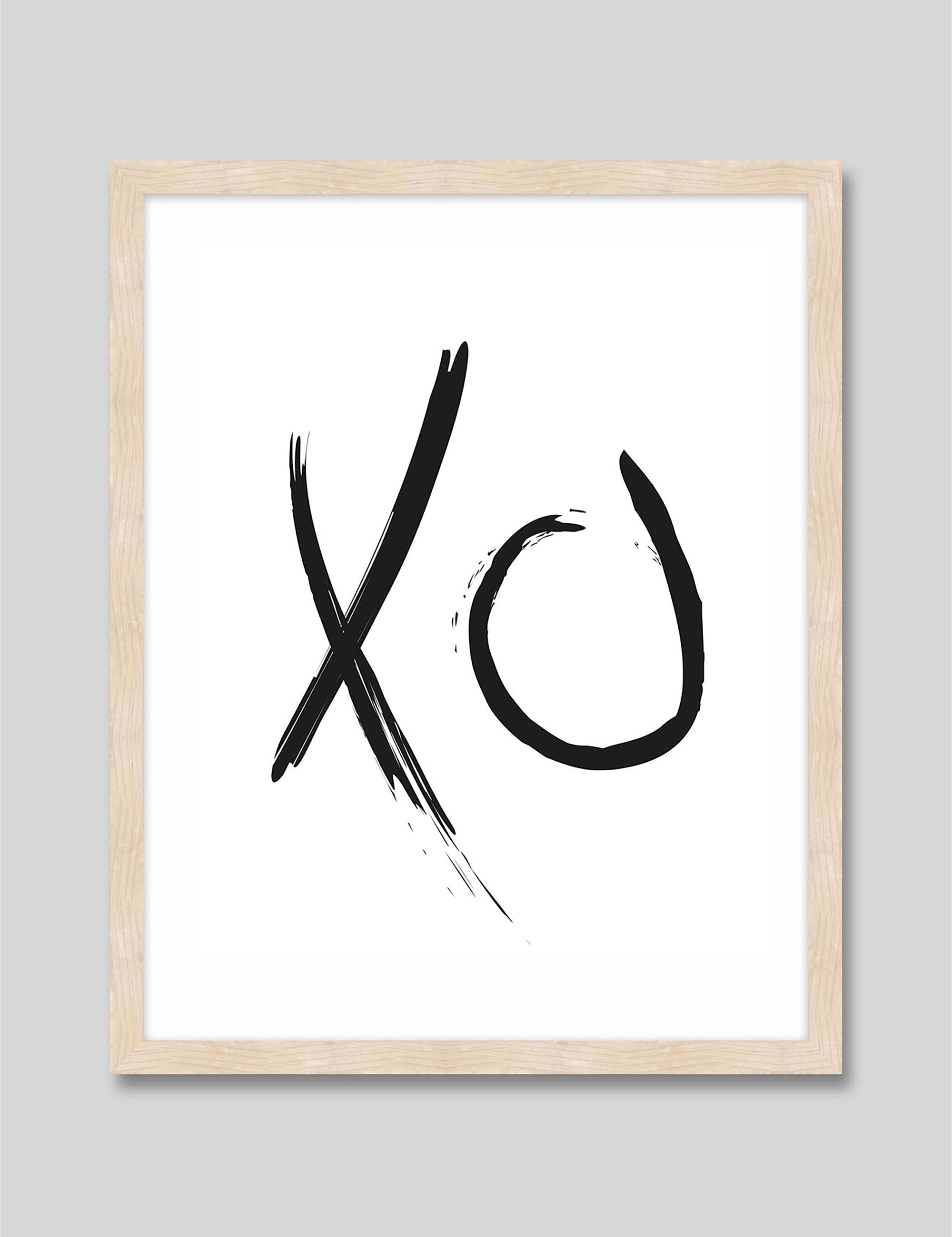 Hugs And Kisses by Melinda Wood Art Print in Natural Frame