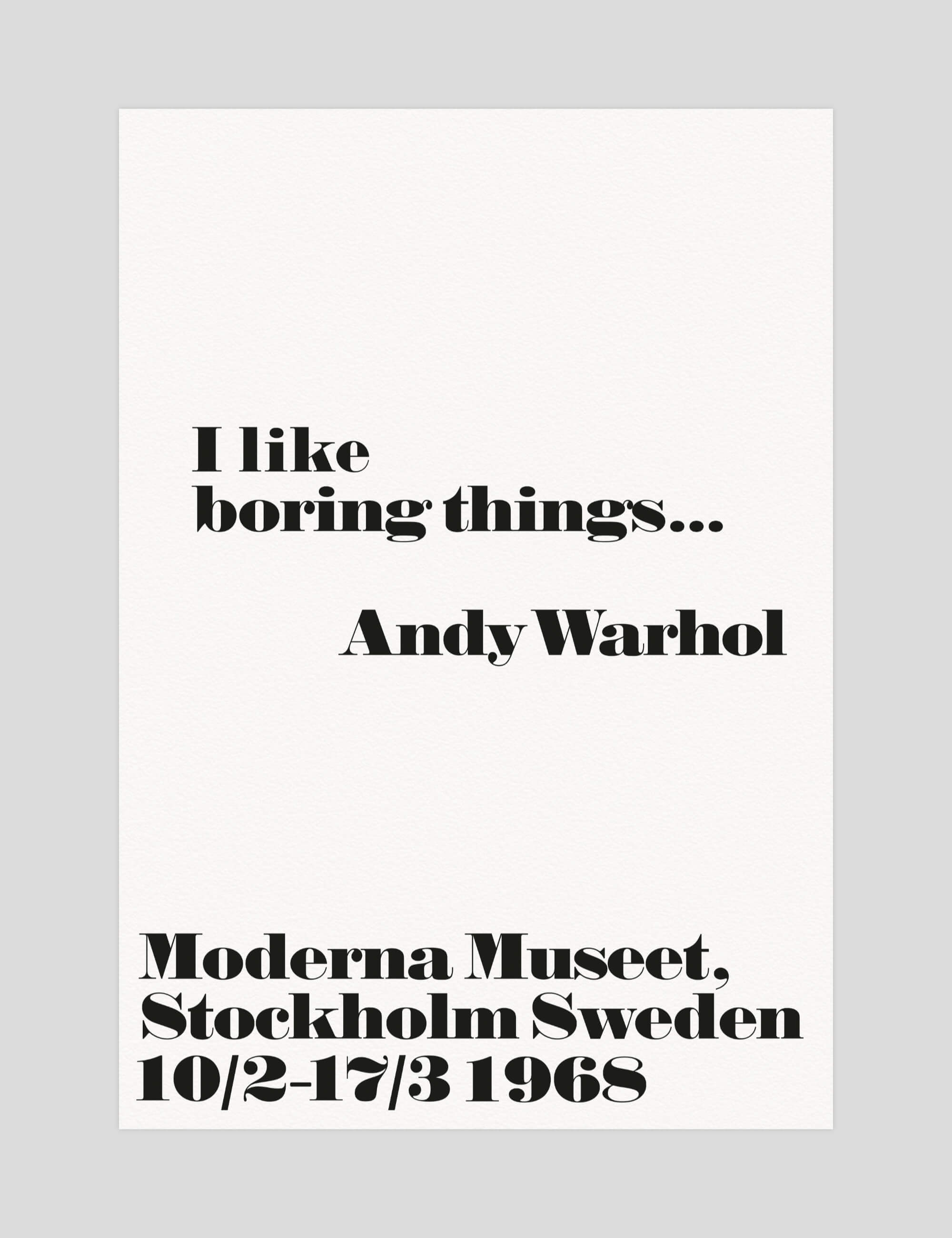 I Like Boring Things