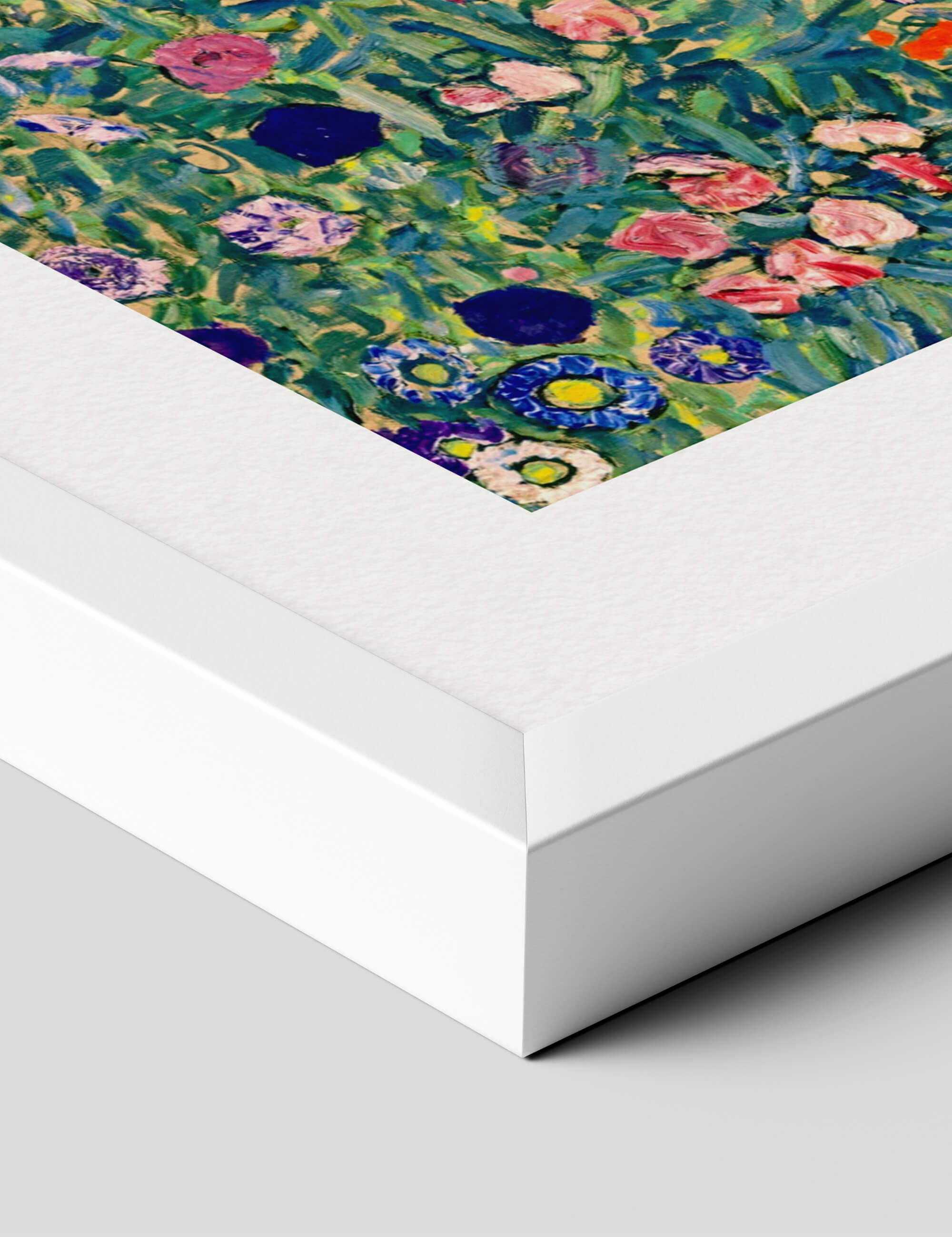 Italian Garden Landscape by Gustav Klimt Art Print in White Frame
