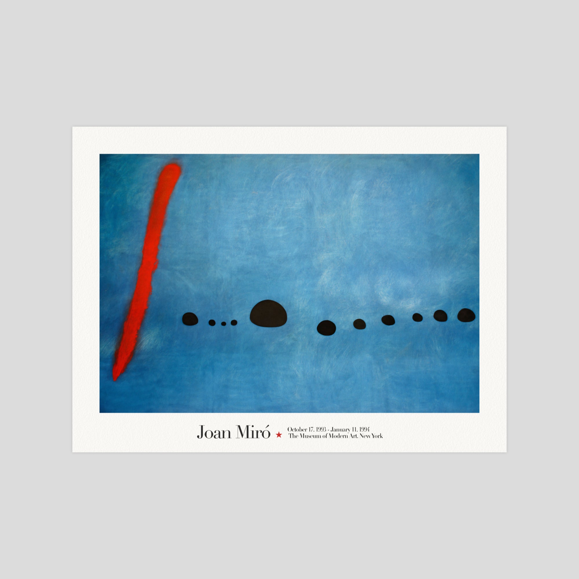 Joan Miro Bleu II gallery quality art print produced using 100% cotton rag textured art paper and pigment based archival inks in New Zealand.