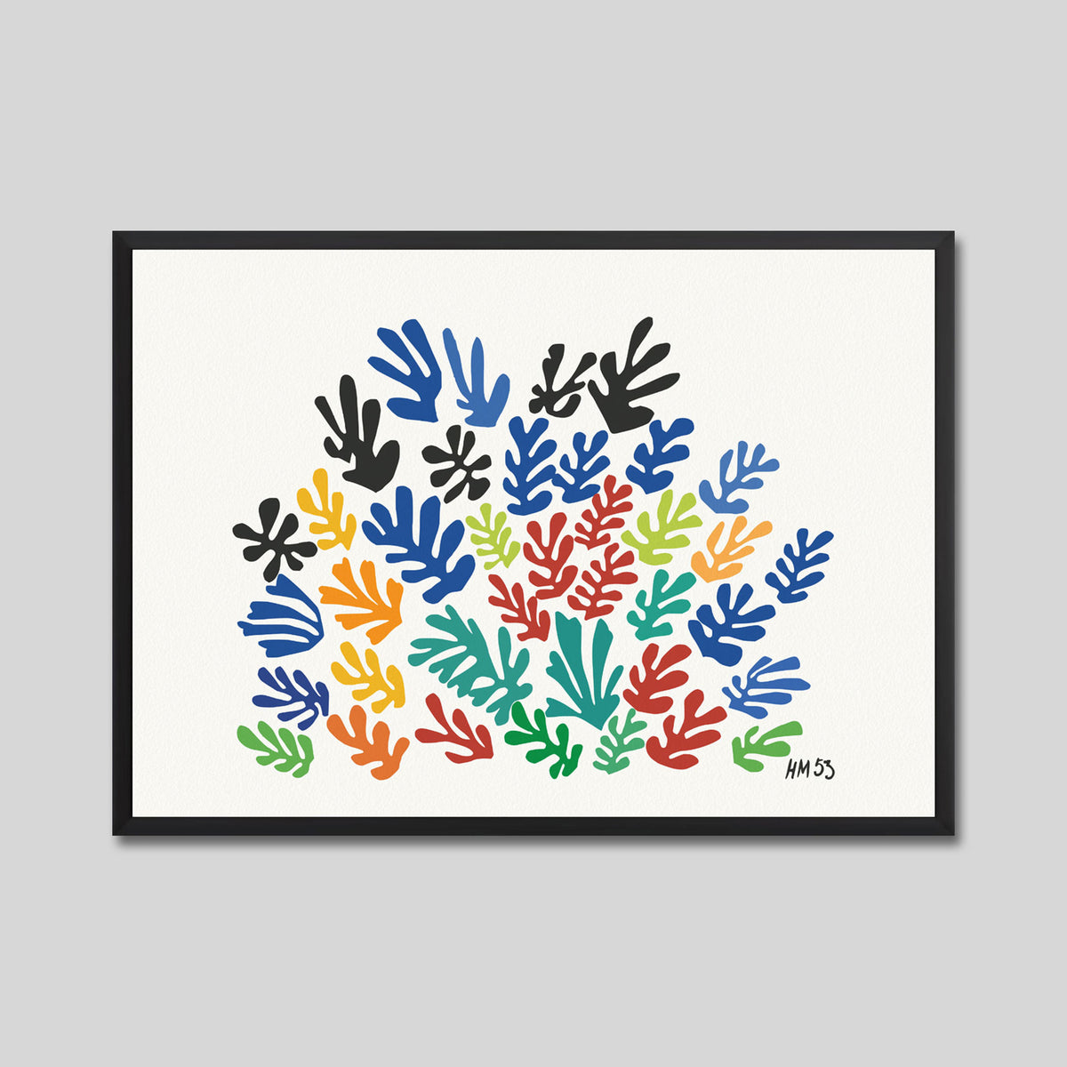 La Gerbe by Henri Matisse Art Print in Black Frame