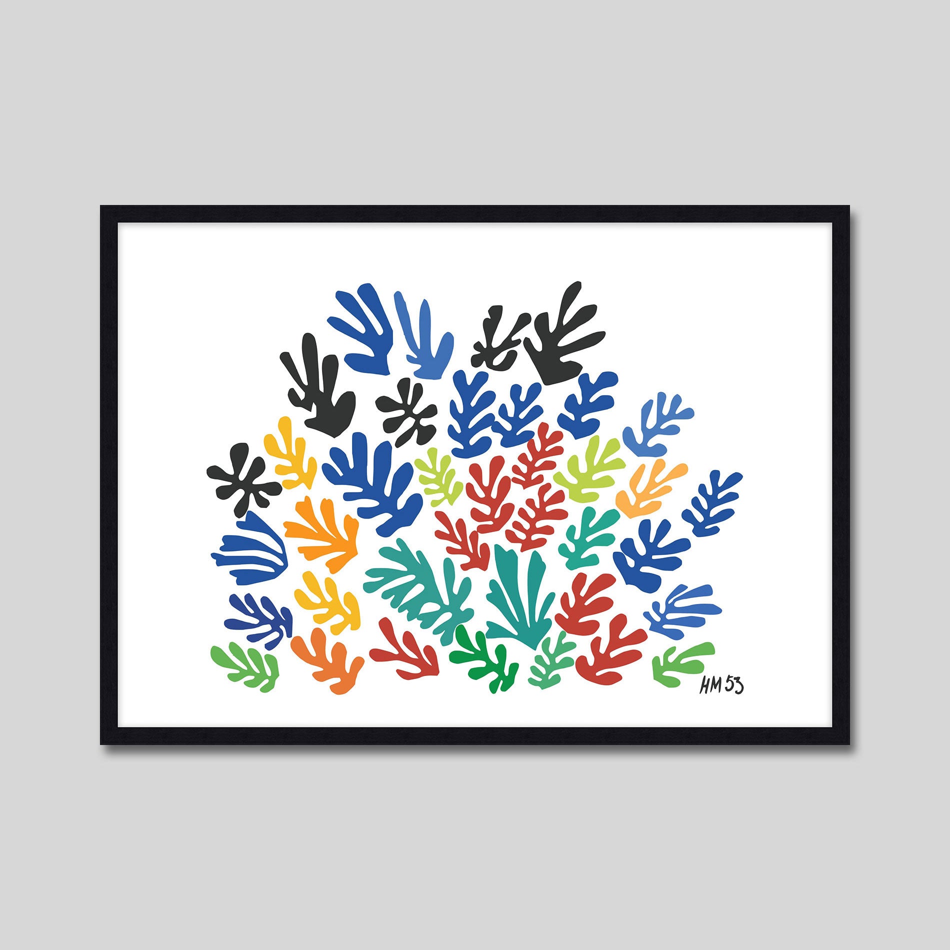 La Gerbe by Henri Matisse Art Print in Black Frame