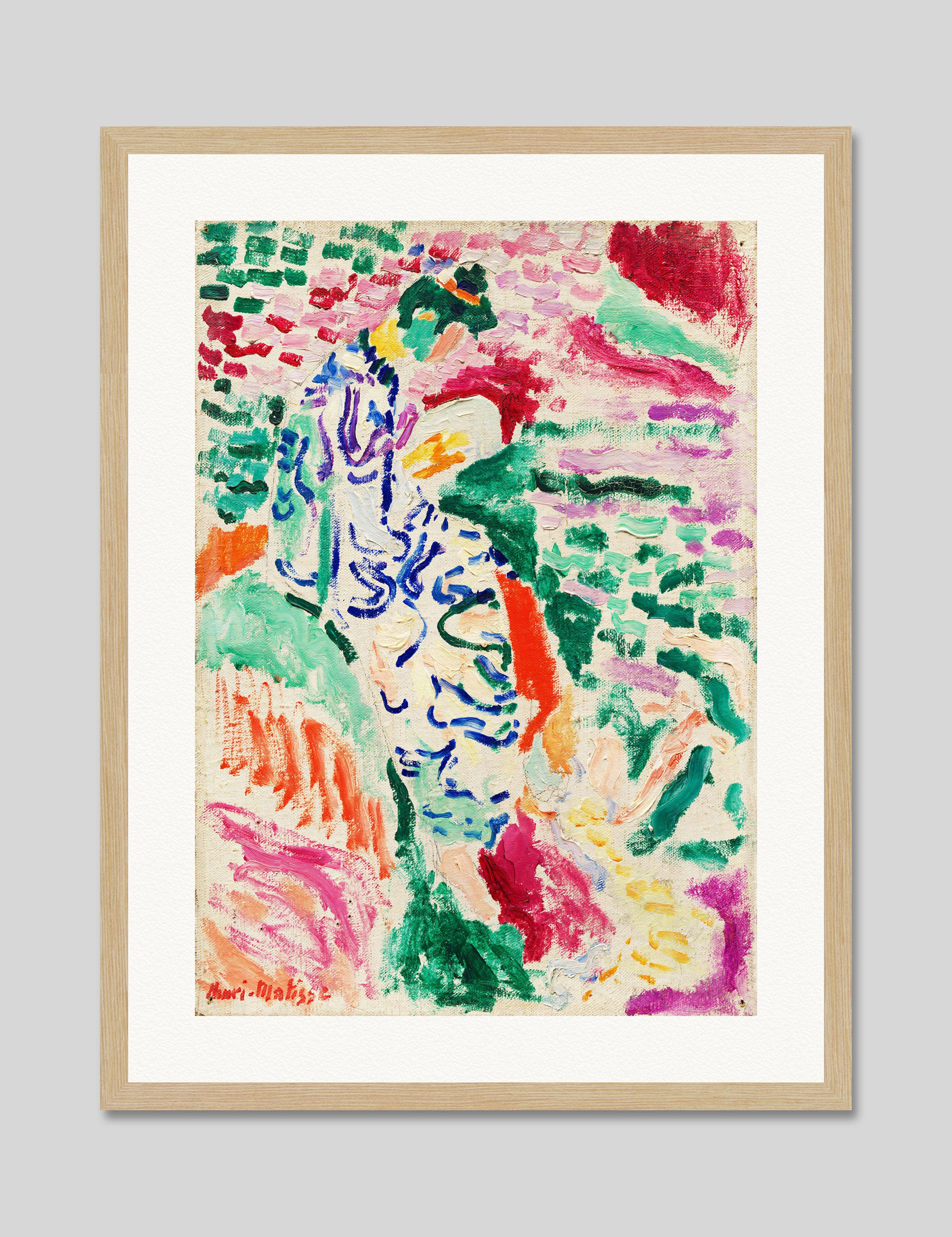 La Japonaise by Henri Matisse Art Print in Natural Frame