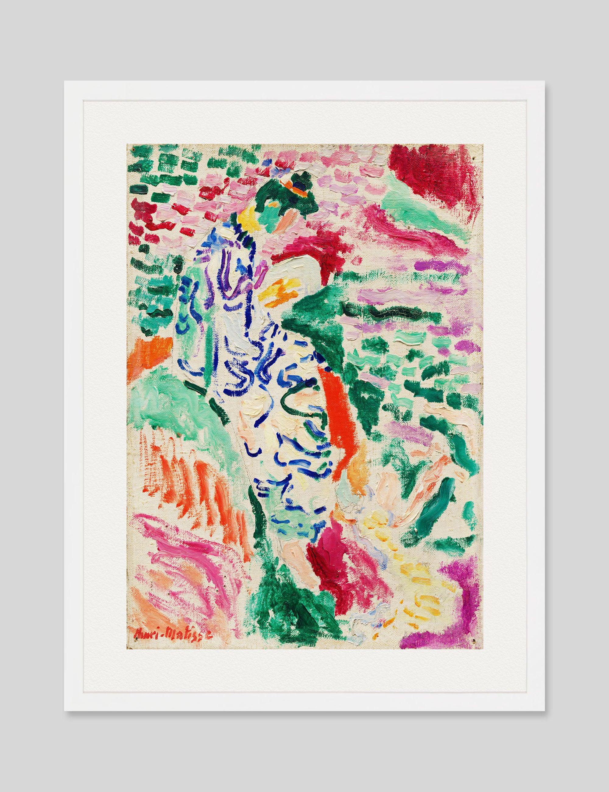 La Japonaise by Henri Matisse Art Print in White Frame