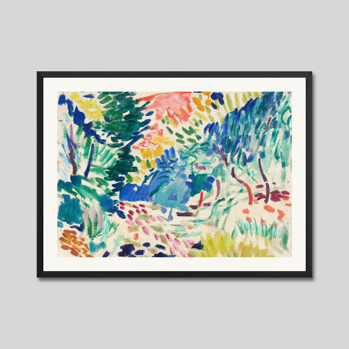 Landscape at Collioure by Henri Matisse Art Print in Black Frame