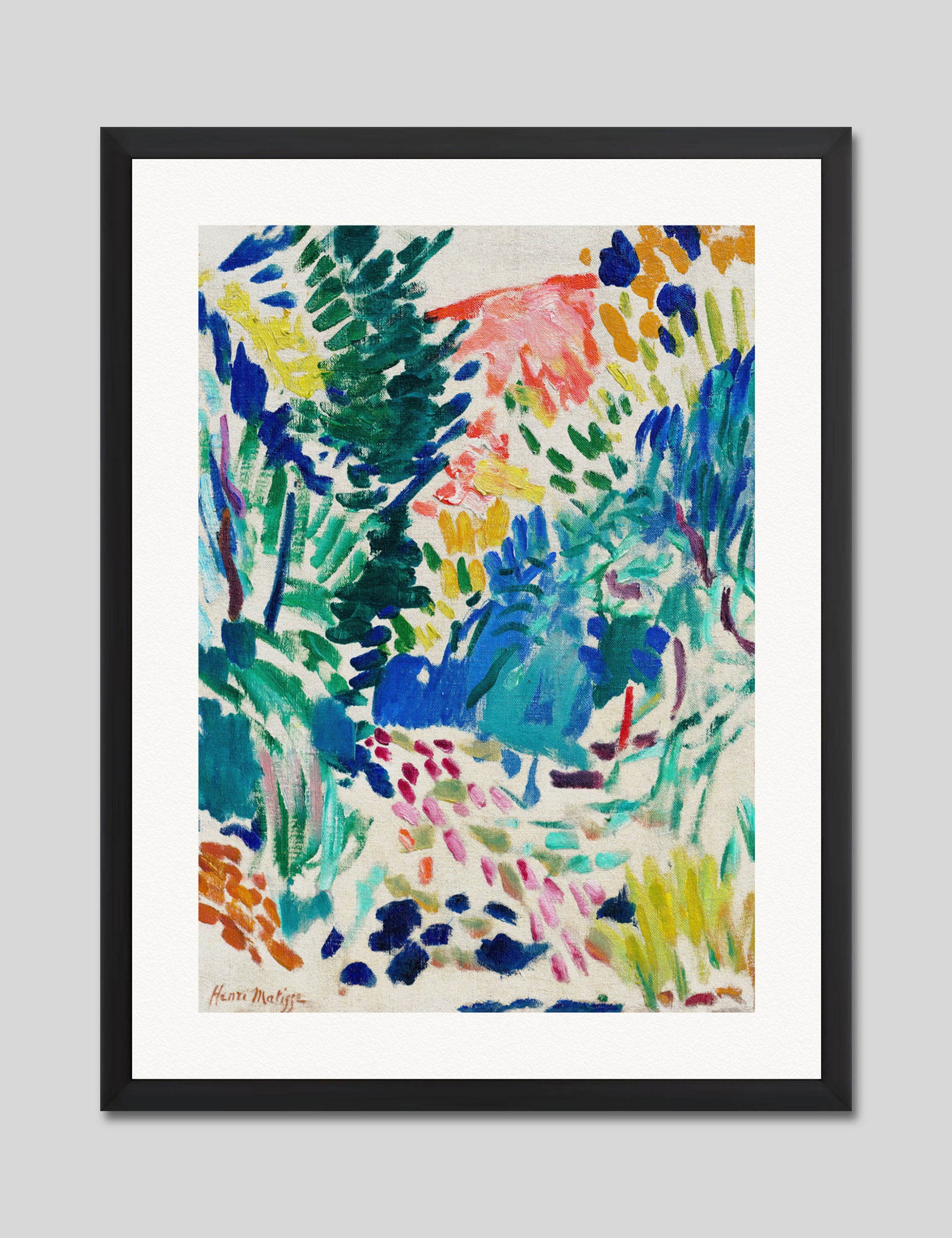 Landscape At Collioure by Henri Matisse Art Print in Black Frame