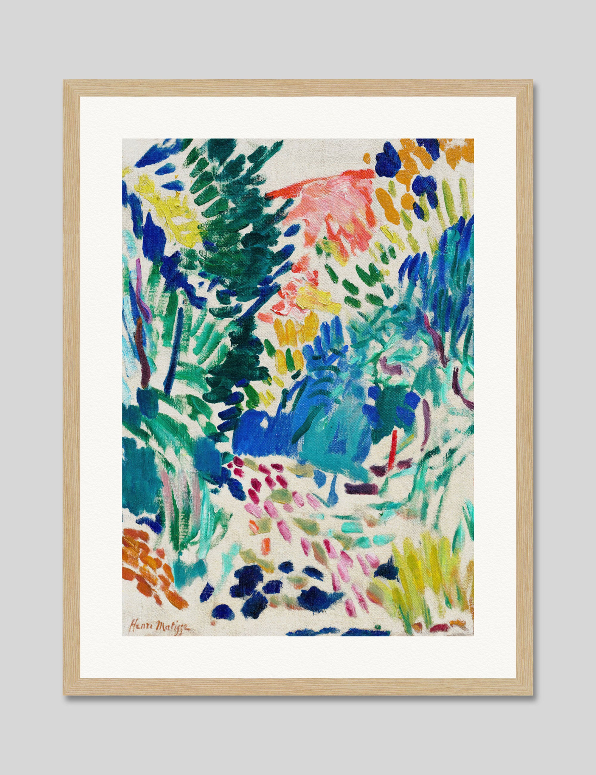Landscape At Collioure by Henri Matisse Art Print in Natural Frame
