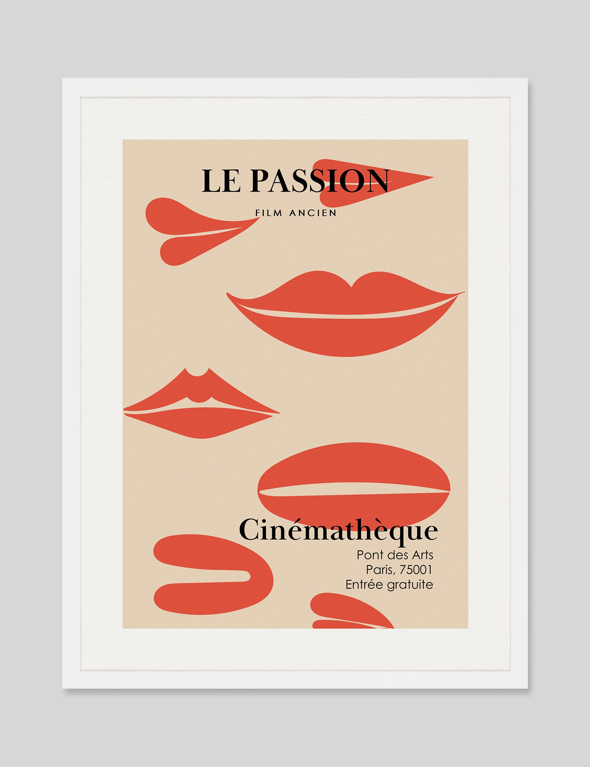 Le Passion Art Print in White Frame