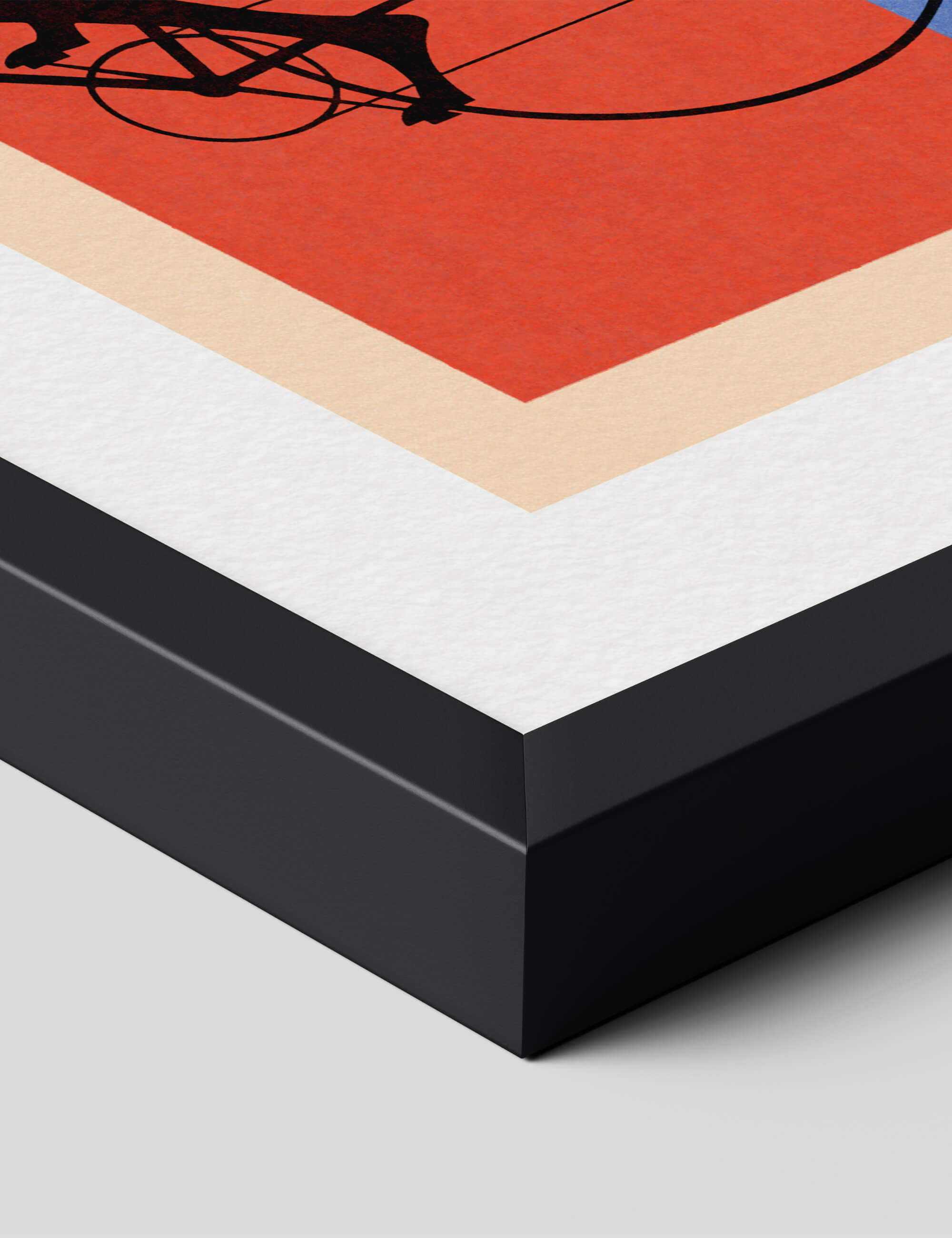 Le Cycliste by Samuel Rossi Art Print Black Frame