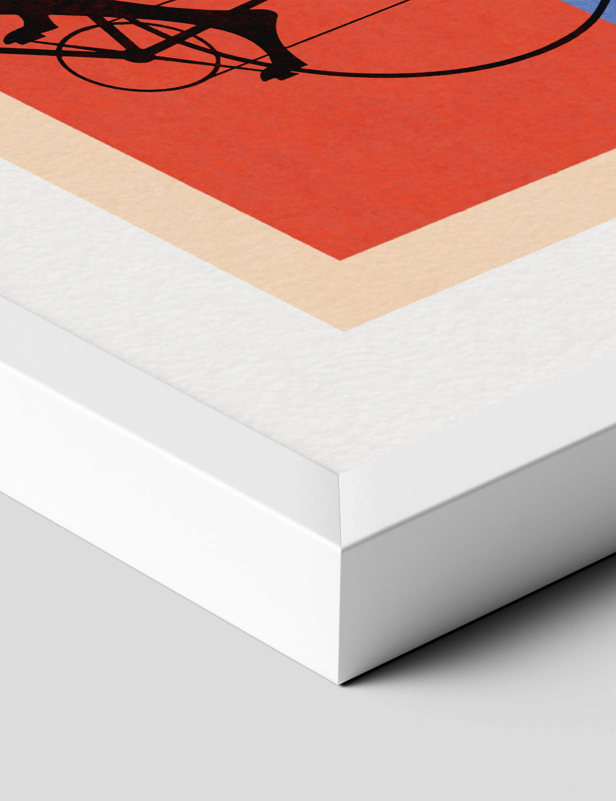 Le Cycliste by Samuel Rossi Art Print White Frame