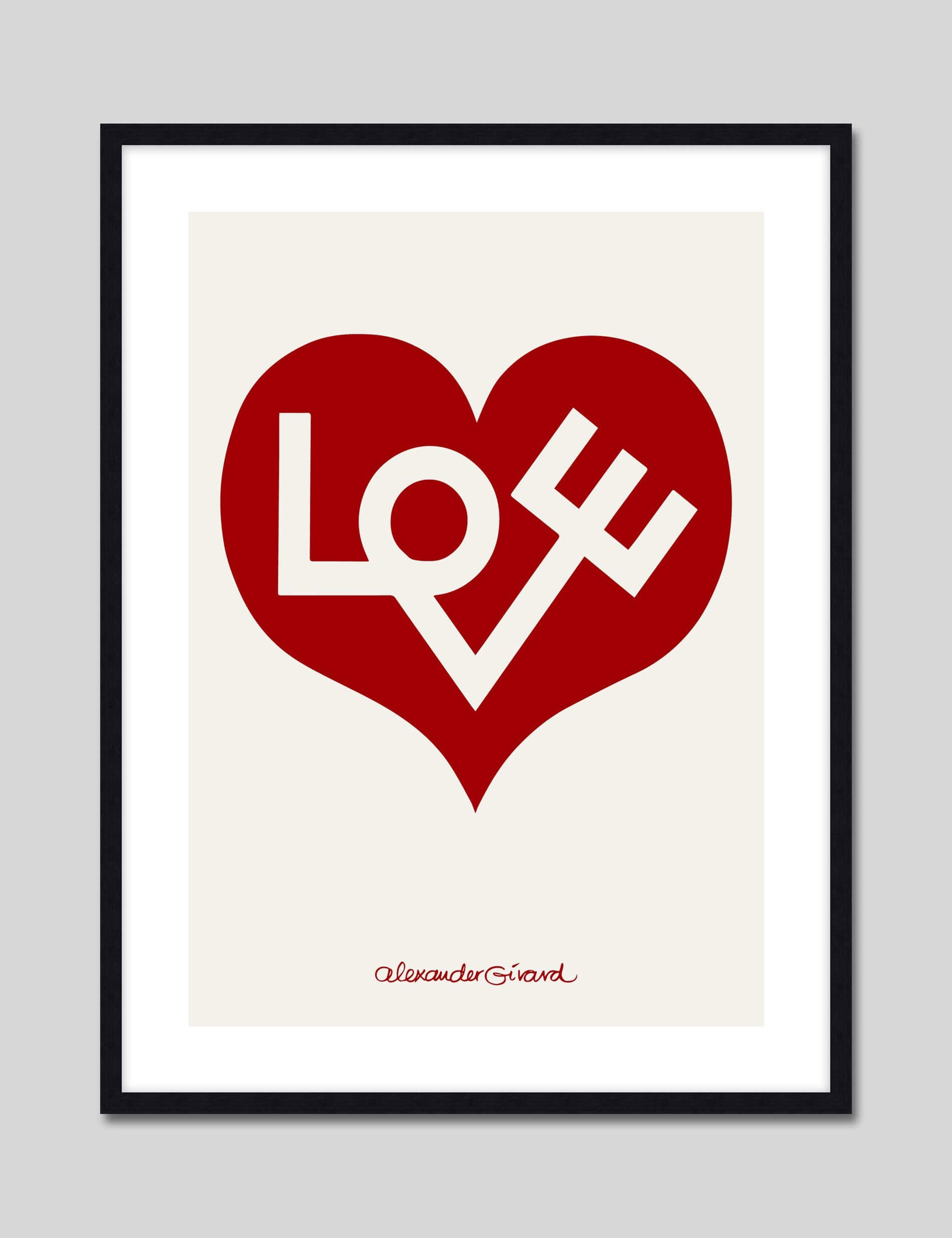 Alexander Girard Love Heartウッドプレート