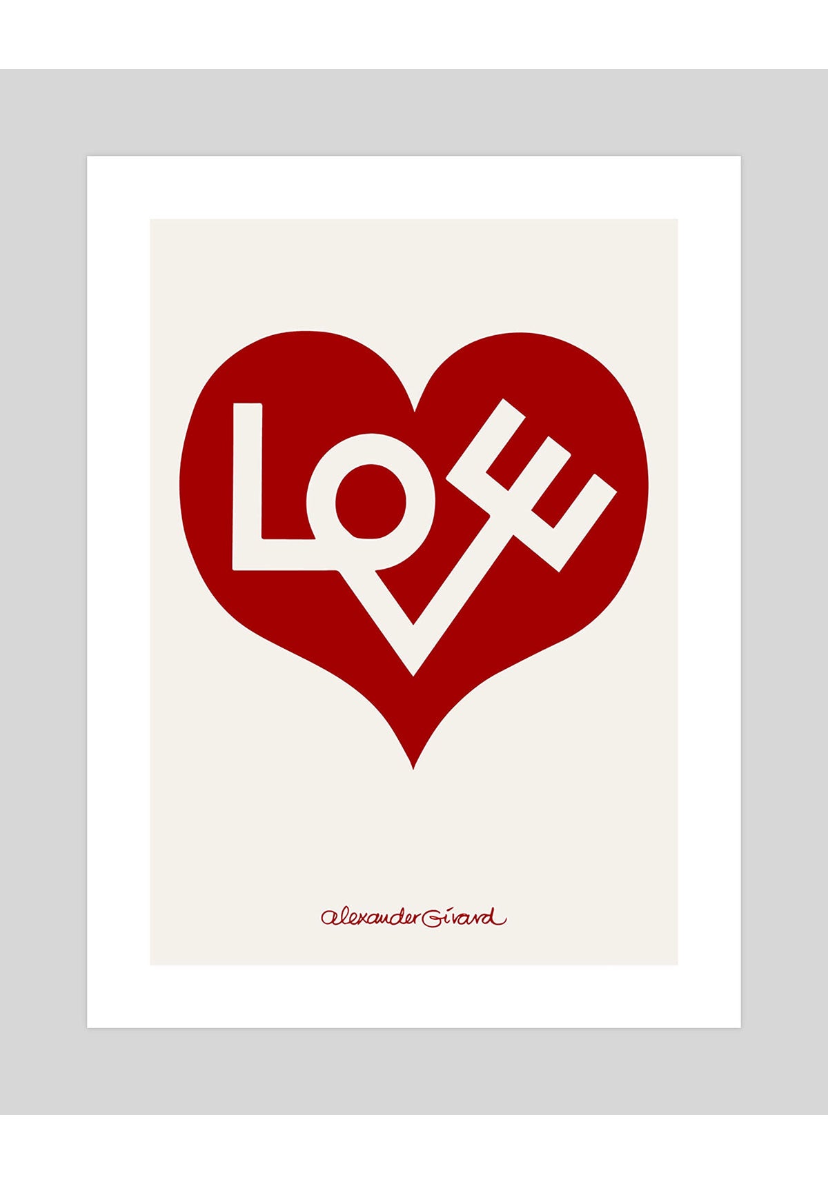 Love Poster by Alexander Girard Mid-Century Art Print | Pop Motif