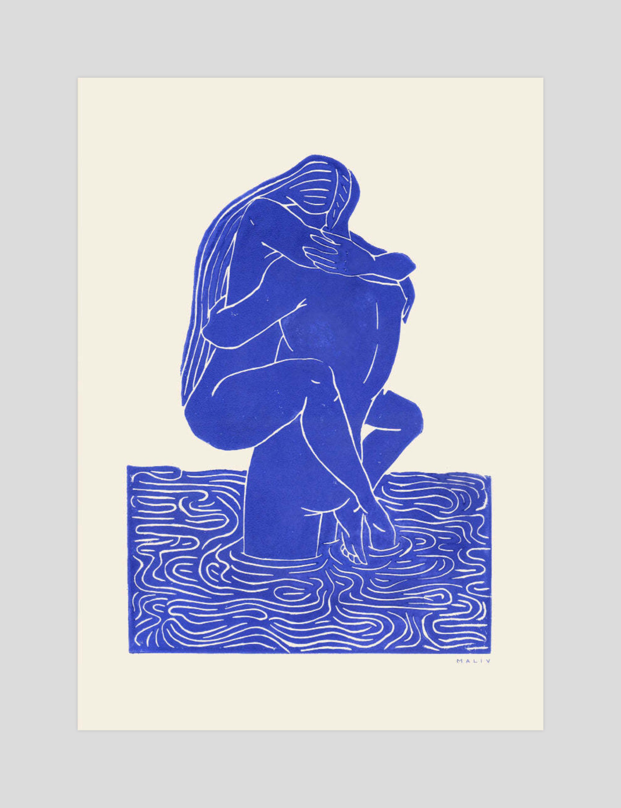 Maliv One + One = Three gallery quality art print produced using 100% cotton rag textured art paper and pigment based archival inks in New Zealand.