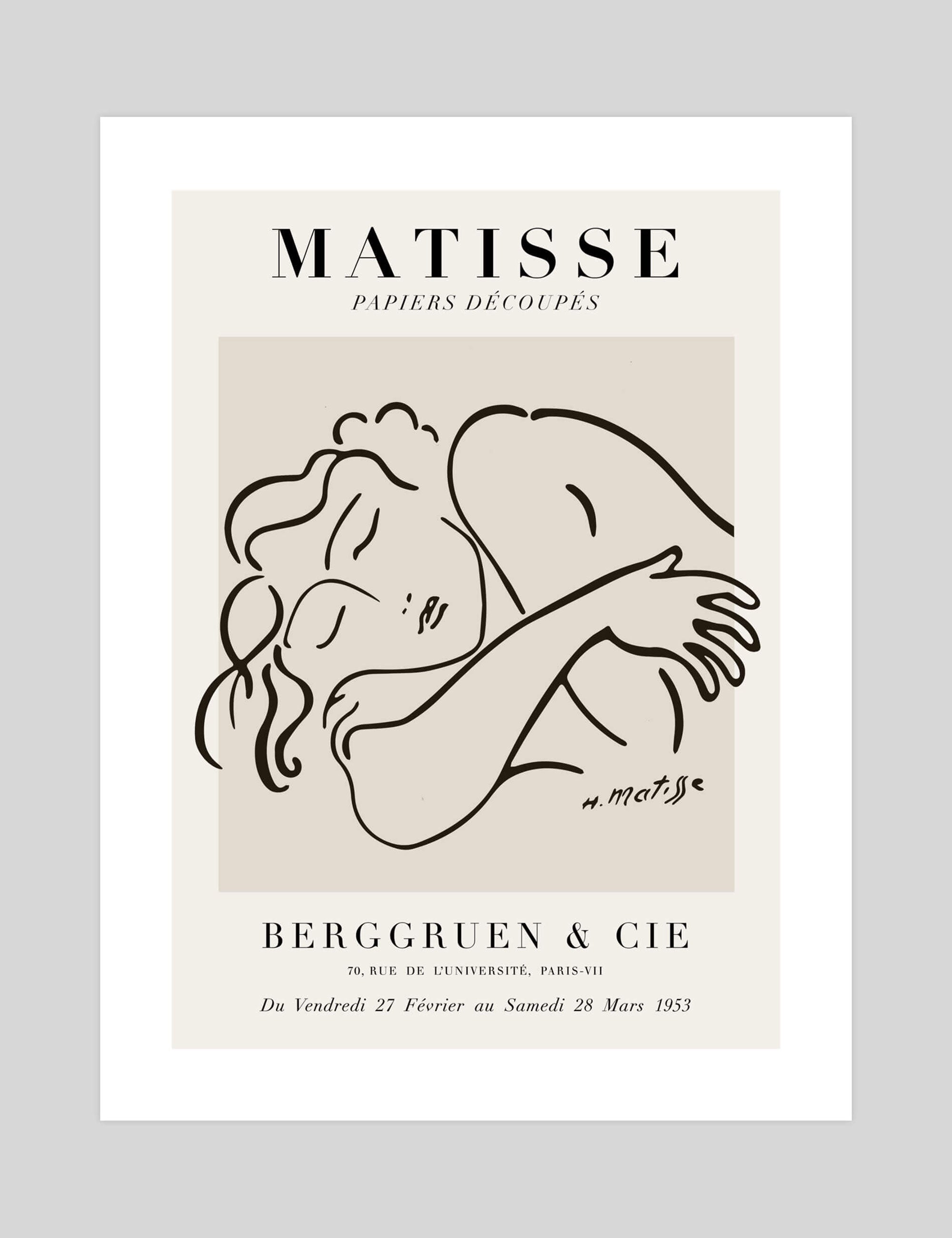Matisse Sleeping Woman Galerie Berggruen & Cie by Henri Matisse Art Print